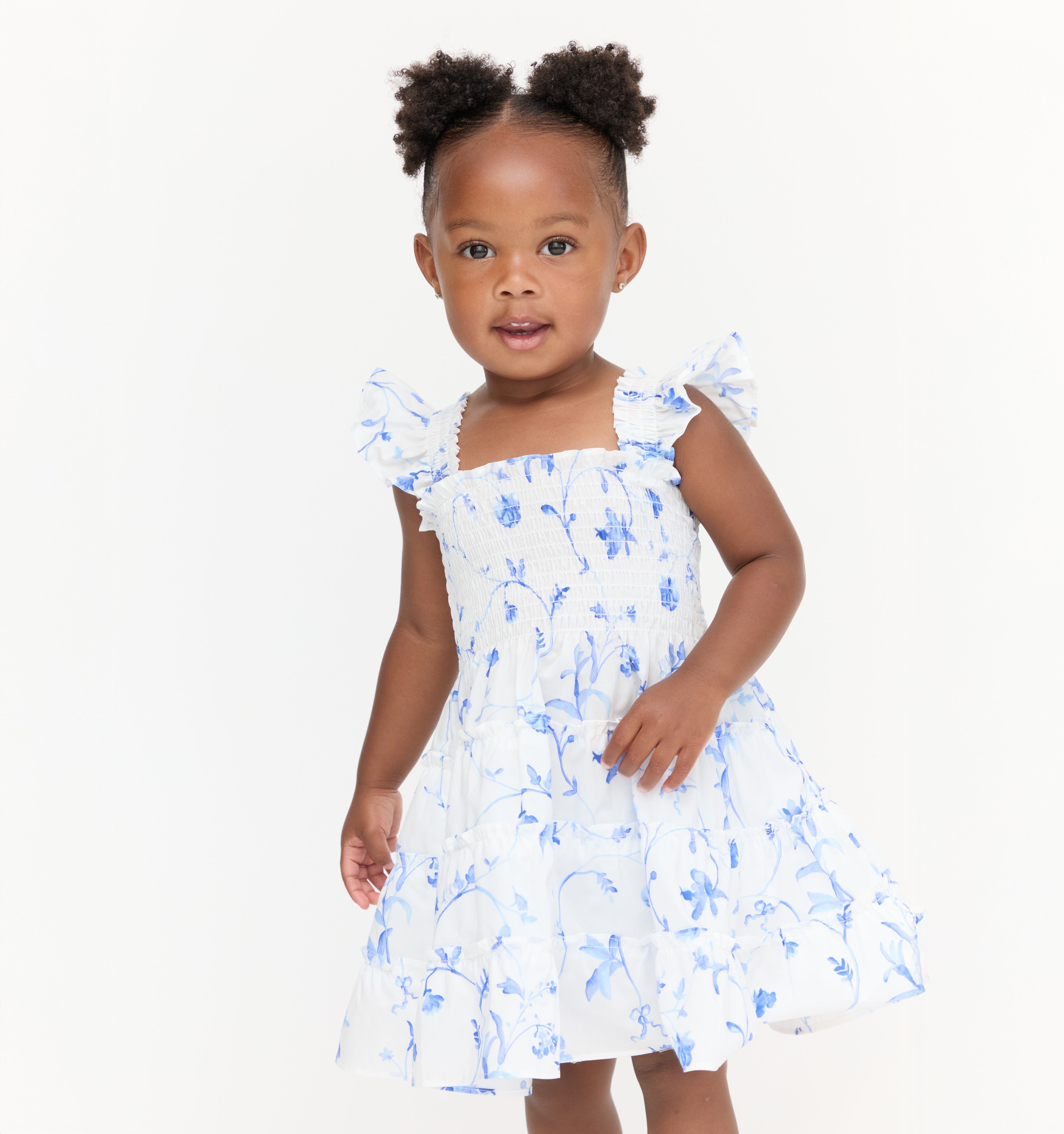 The Tiny Ellie Nap Dress - Blue Botanical