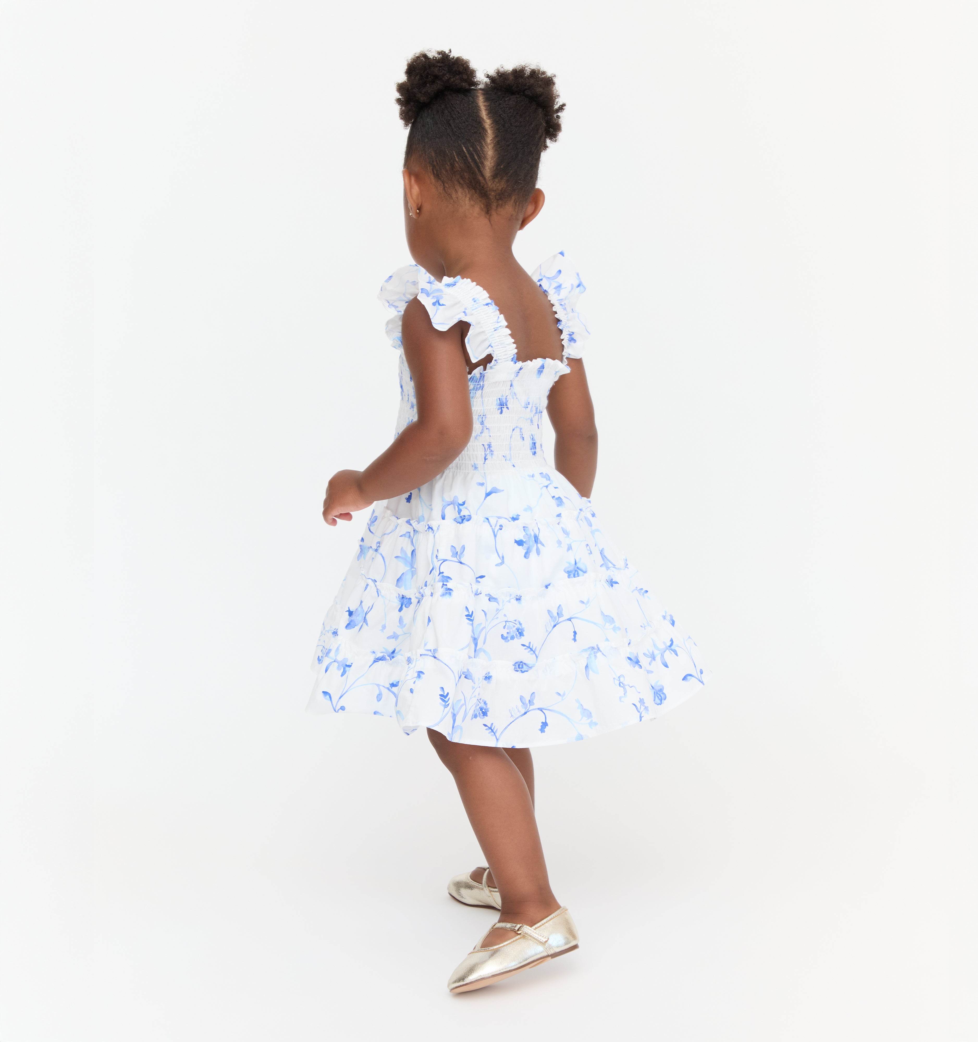 The Baby Ellie Nap Dress - Blue Botanical