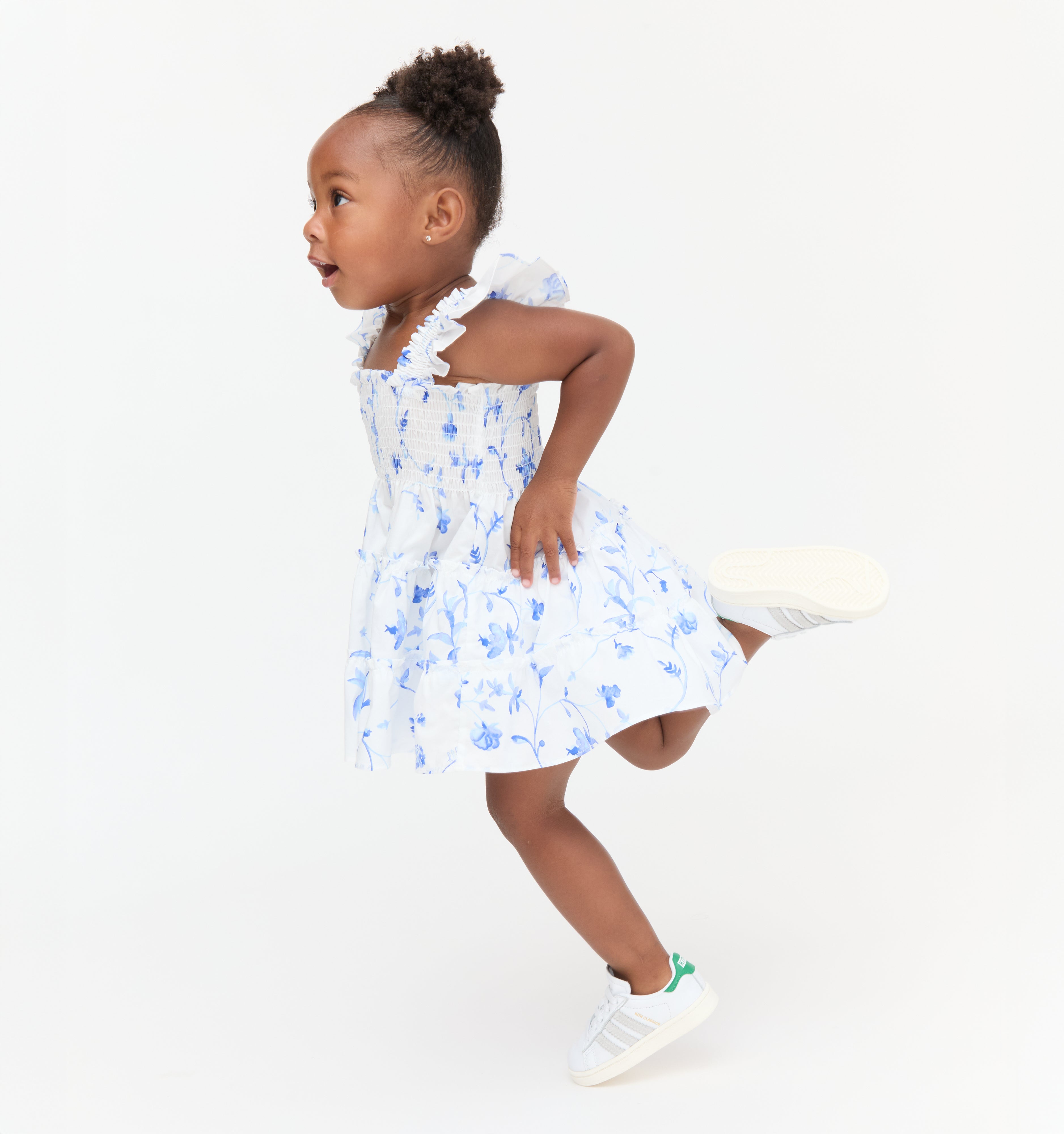 The Baby Ellie Nap Dress - Blue Botanical
