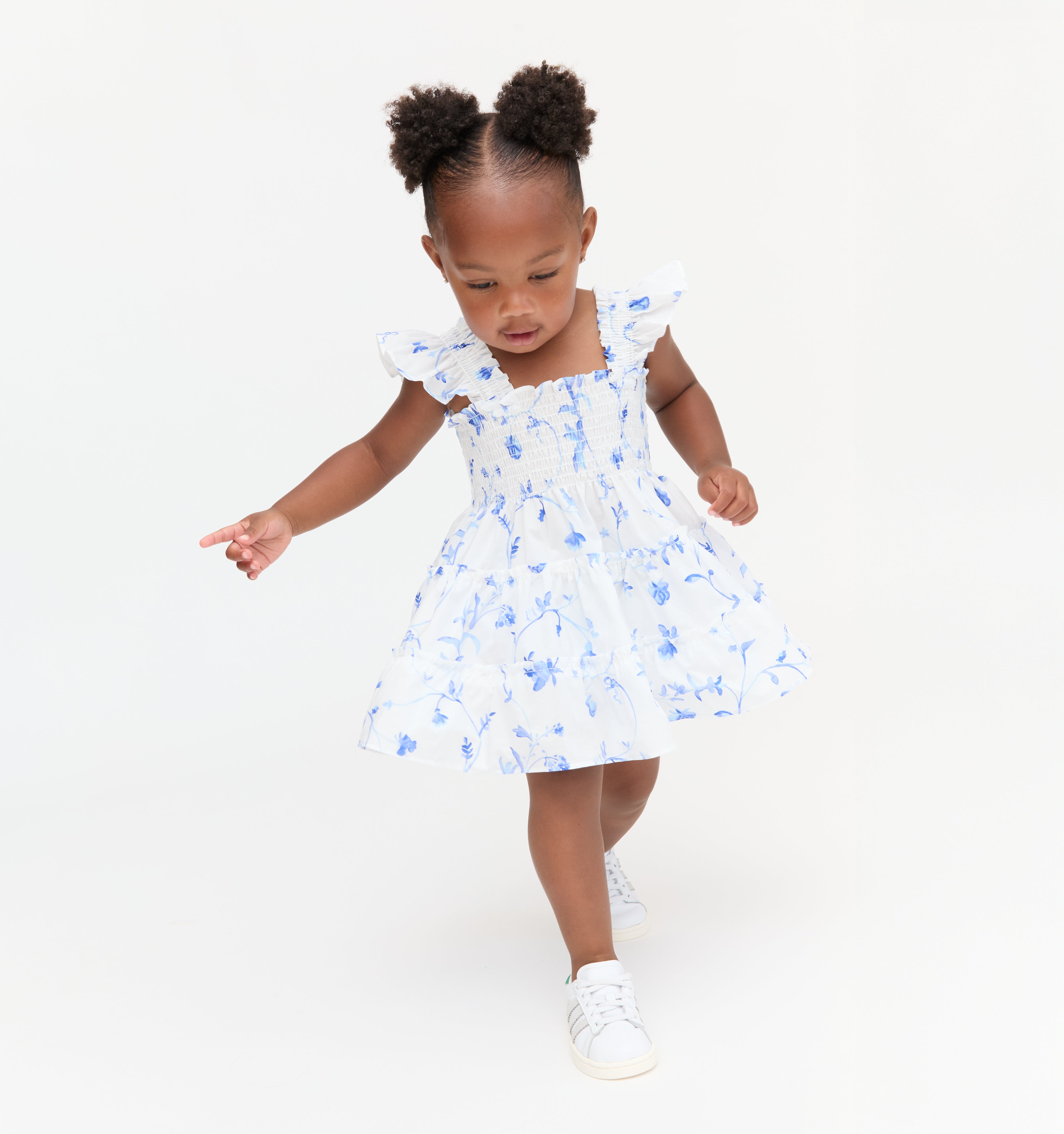 The Tiny Ellie Nap Dress - Blue Botanical