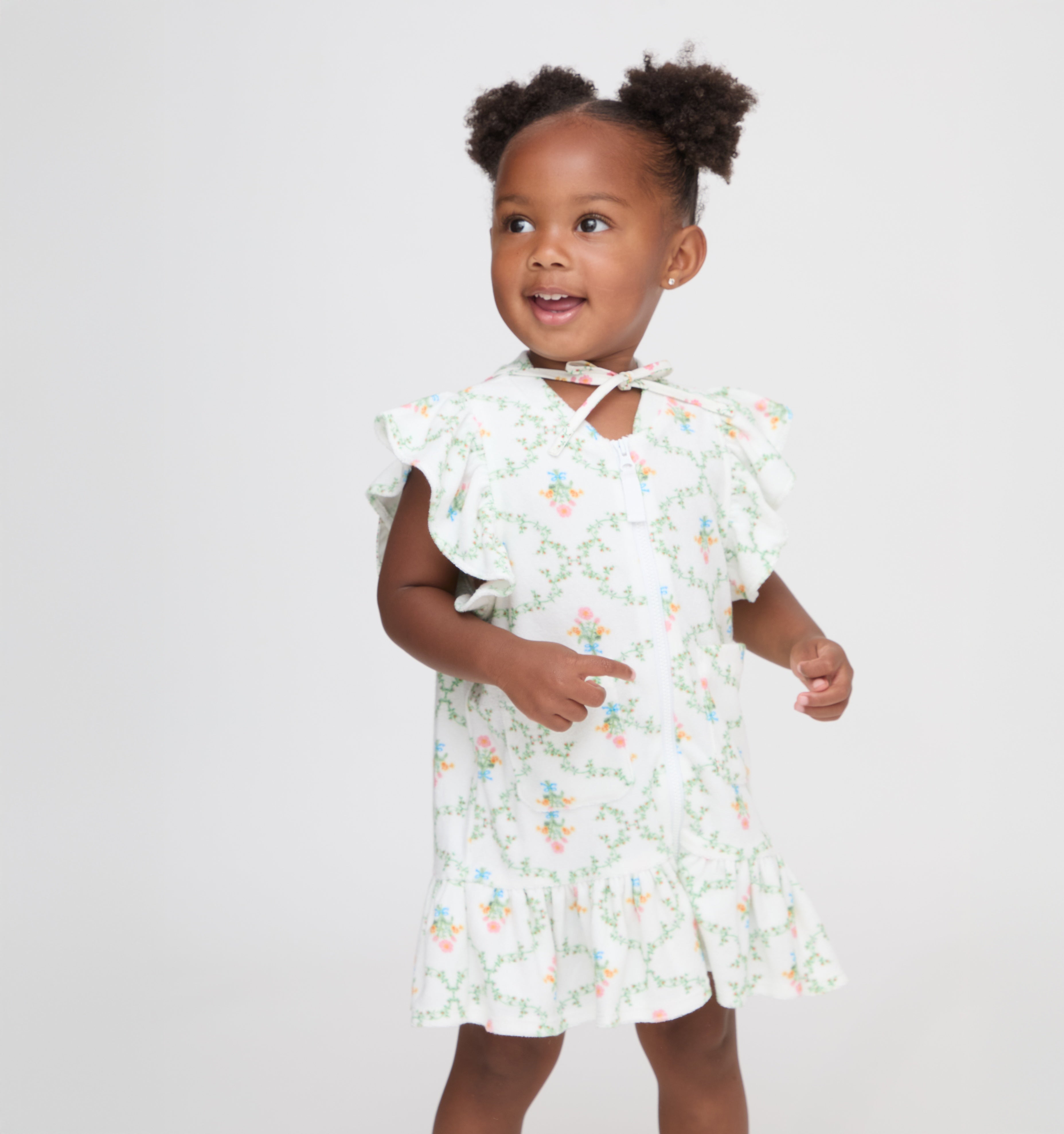 The Baby Frankie Beach Dress - Pastel Trellis