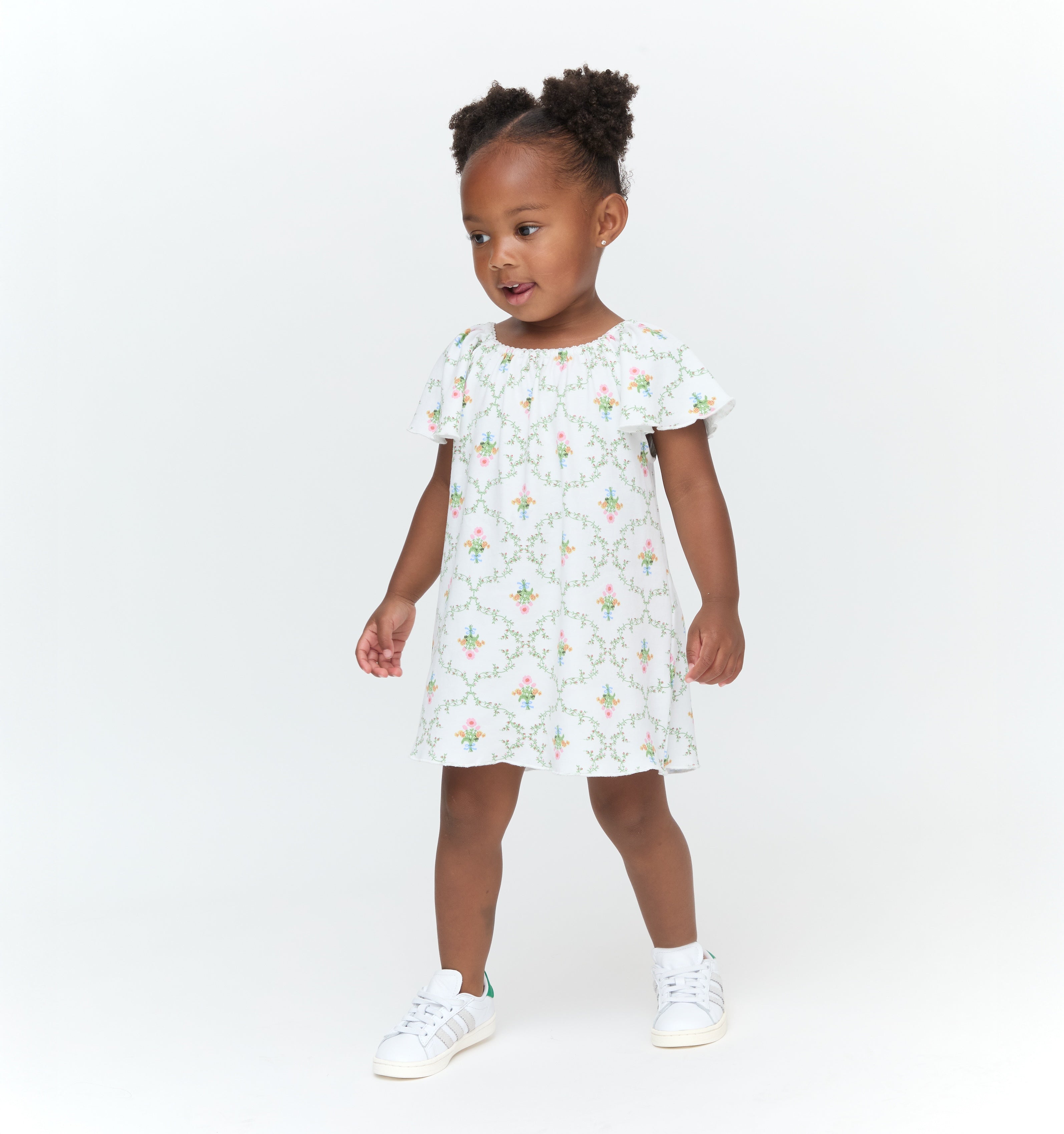 The Tiny Keira Dress - Pastel Trellis
