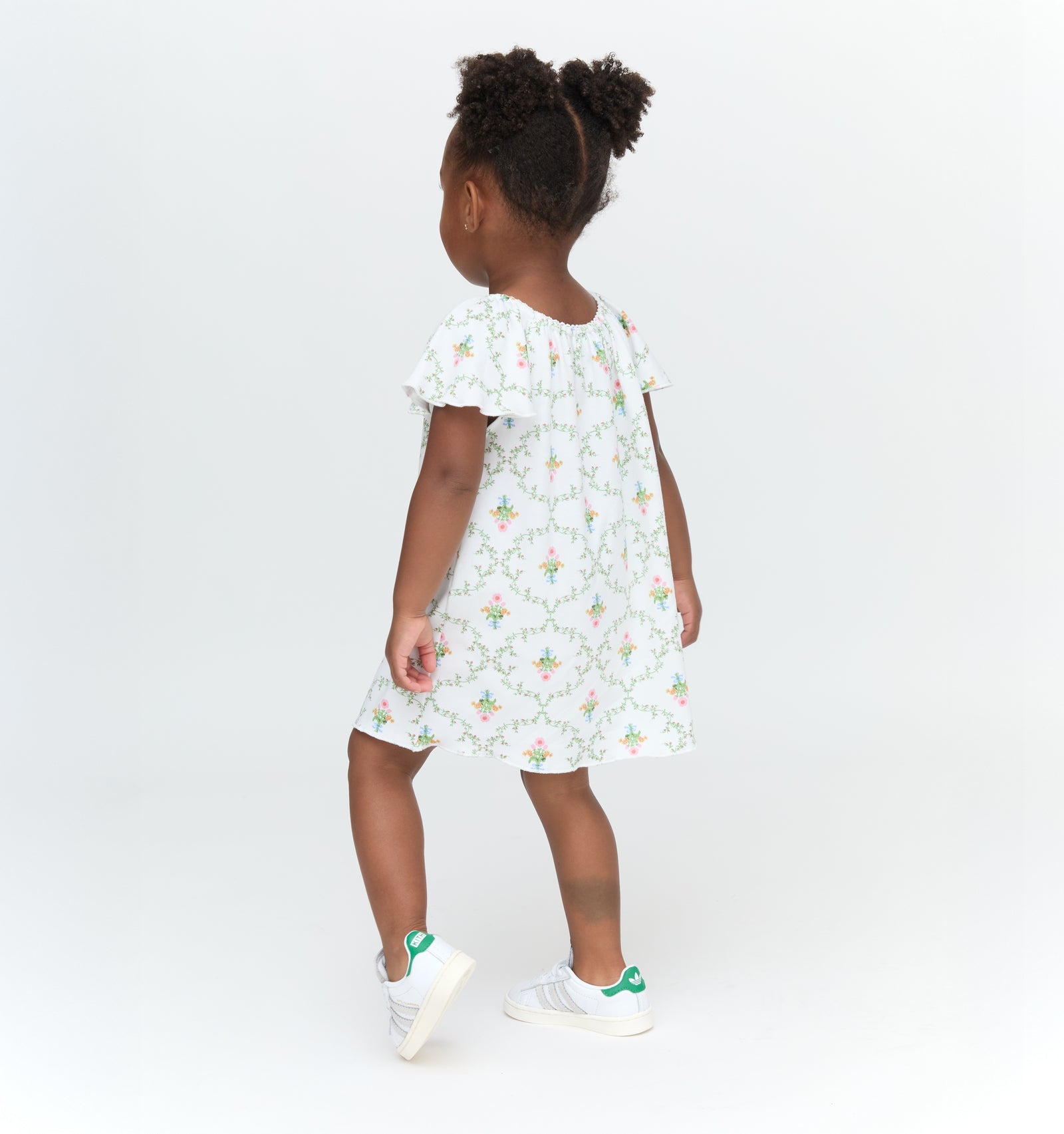 The Tiny Keira Dress in Pastel Trellis color: Pastel Trellis
