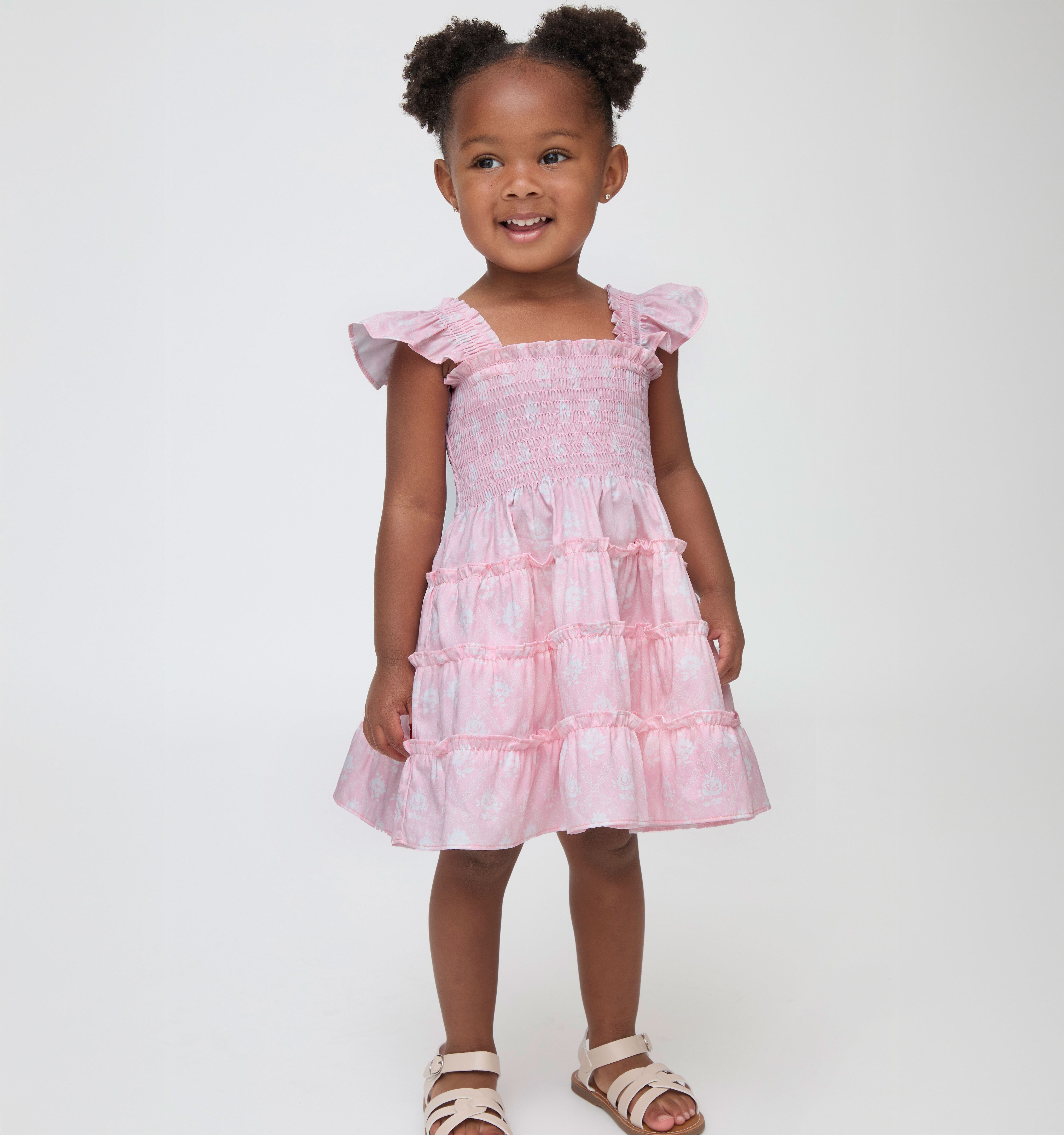 The Tiny Ellie Nap Dress - Pink Broderie Voile – Hill House Home