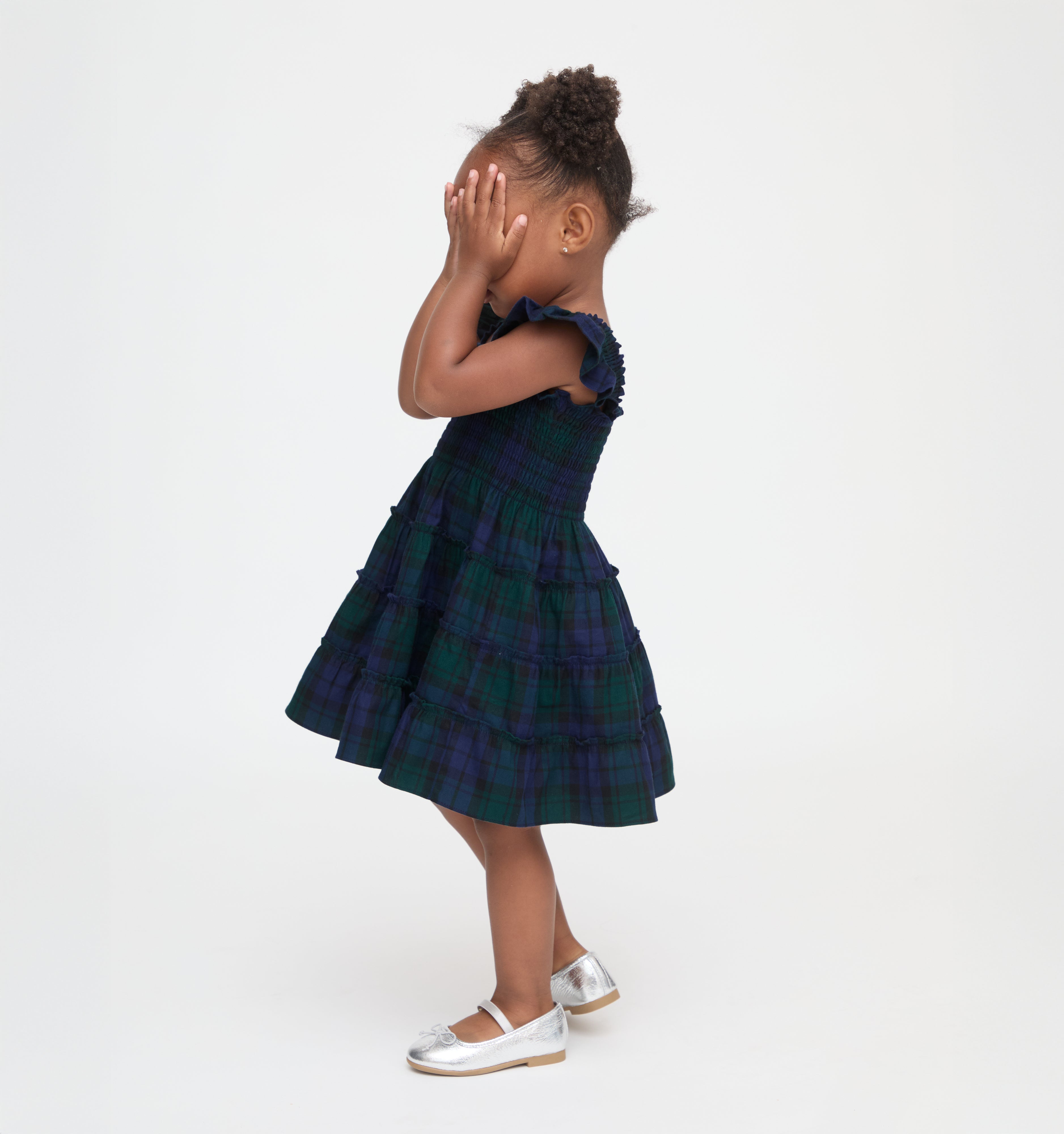 The Tiny Ellie Nap Dress in Blackwatch Tartan color: Blackwatch Tartan