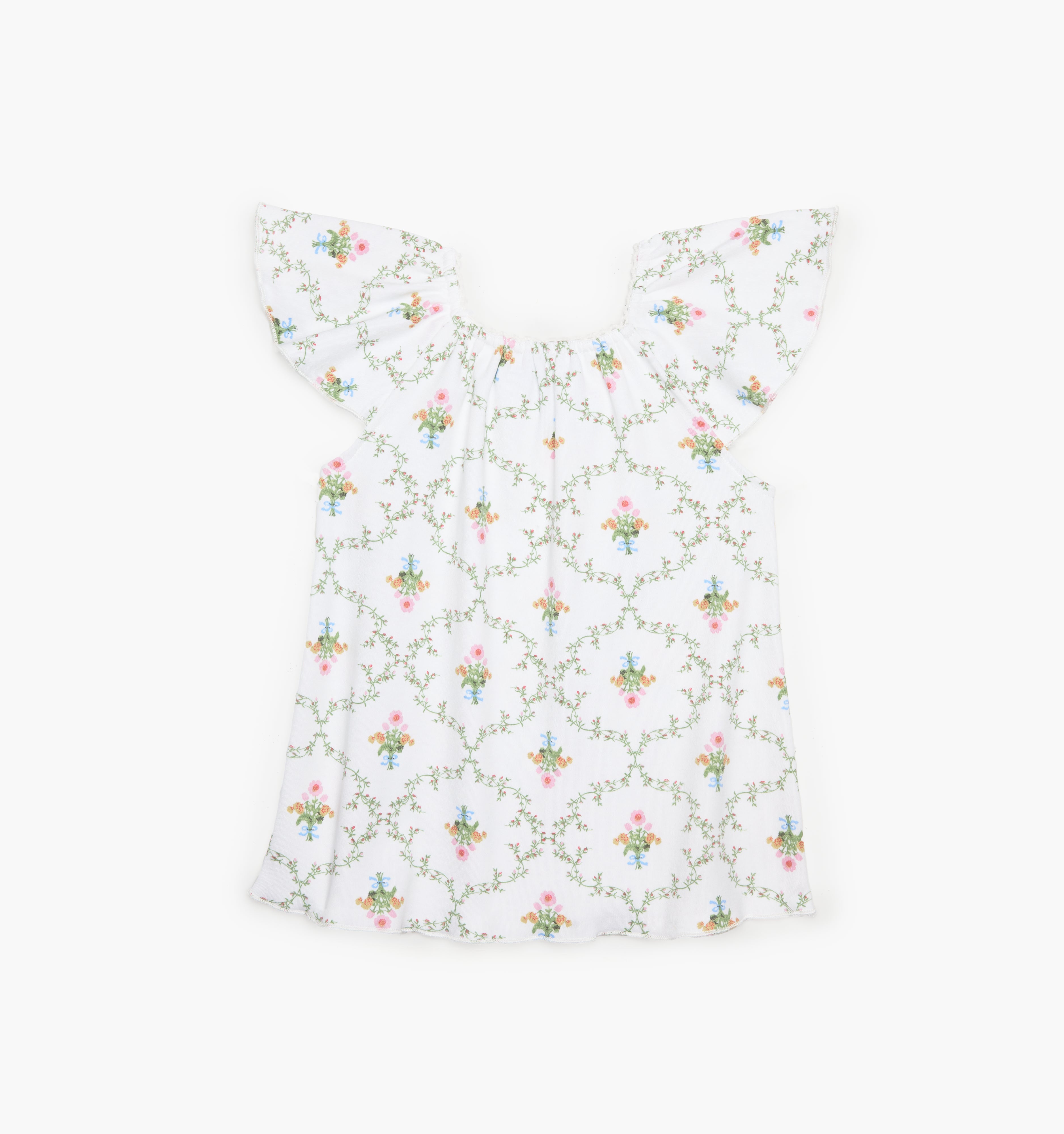 The Tiny Keira Dress in Pastel Trellis color: Pastel Trellis