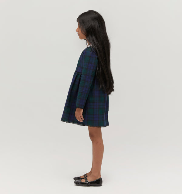 The Tiny Lottie Dress - Blackwatch Tartan