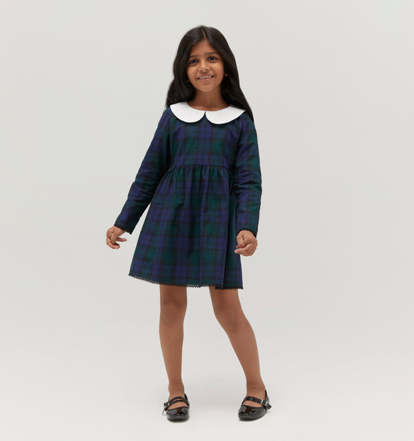 The Tiny Lottie Dress - Blackwatch Tartan