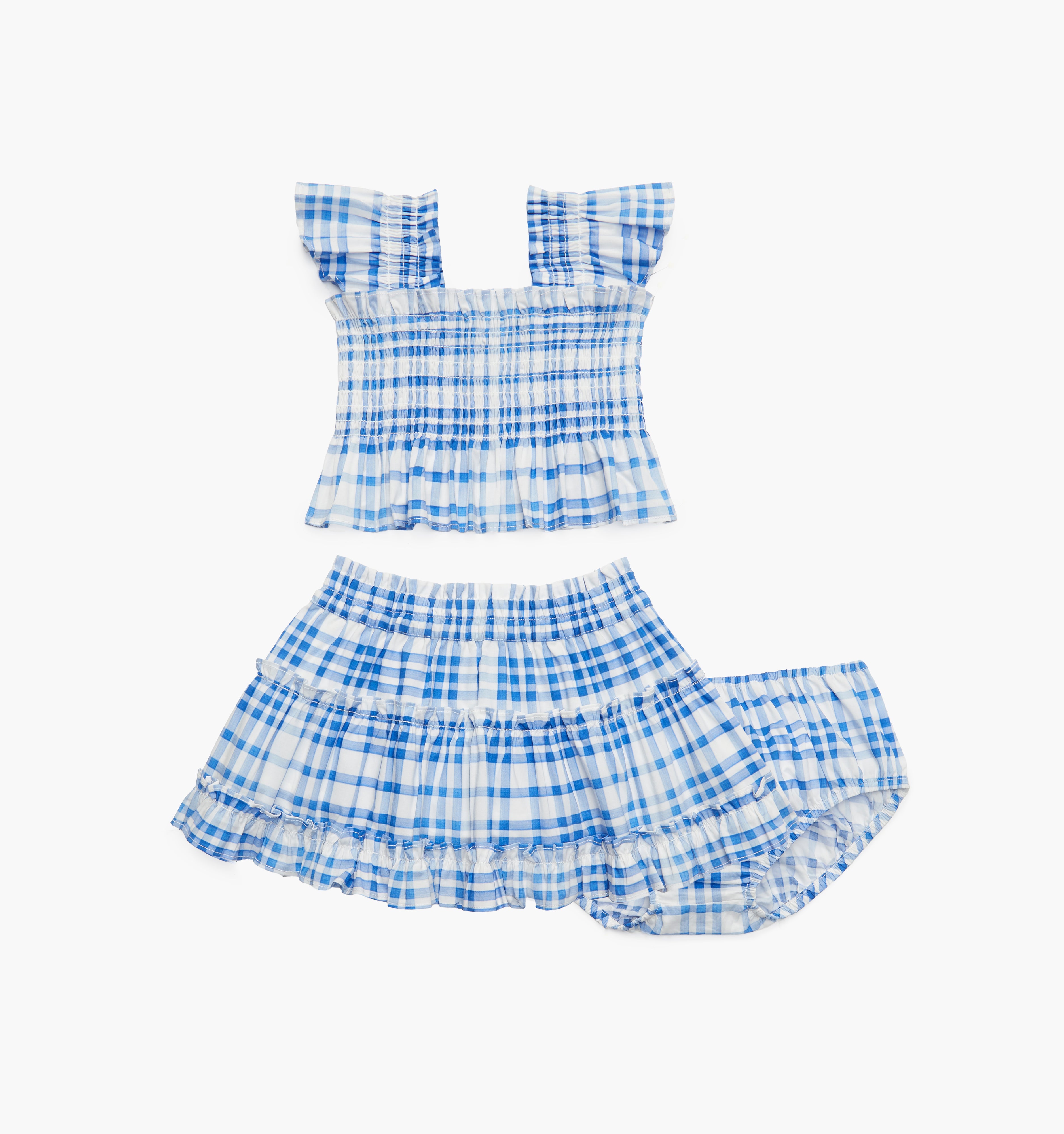 The Baby Paz Set - Blue Watercolor Gingham