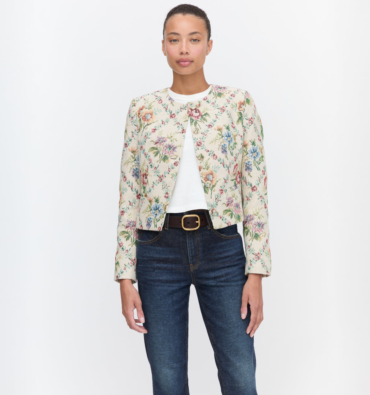 The Virginia Jacket in Tapestry Trellis Brocade