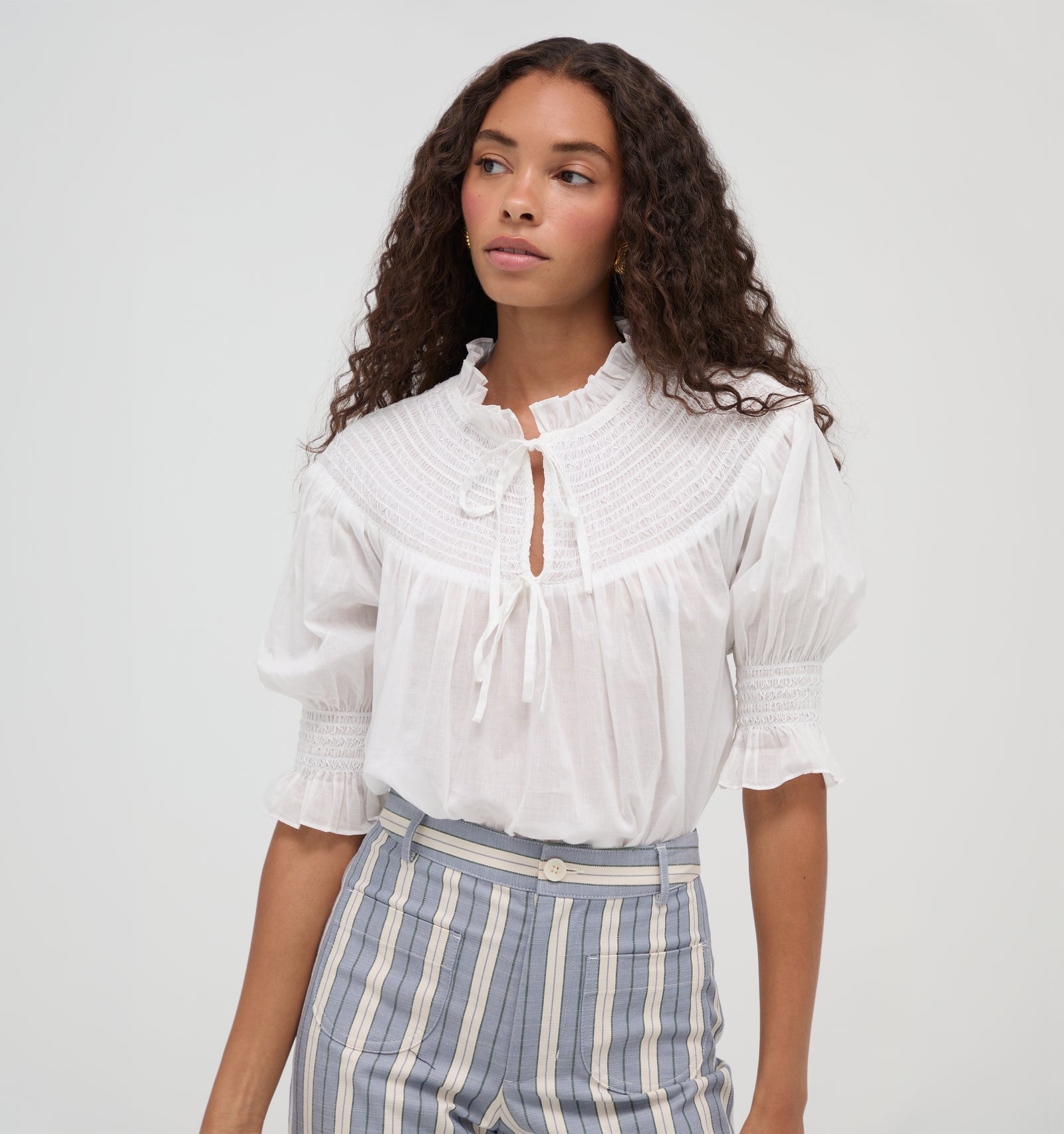 The Zinnia Top -  White