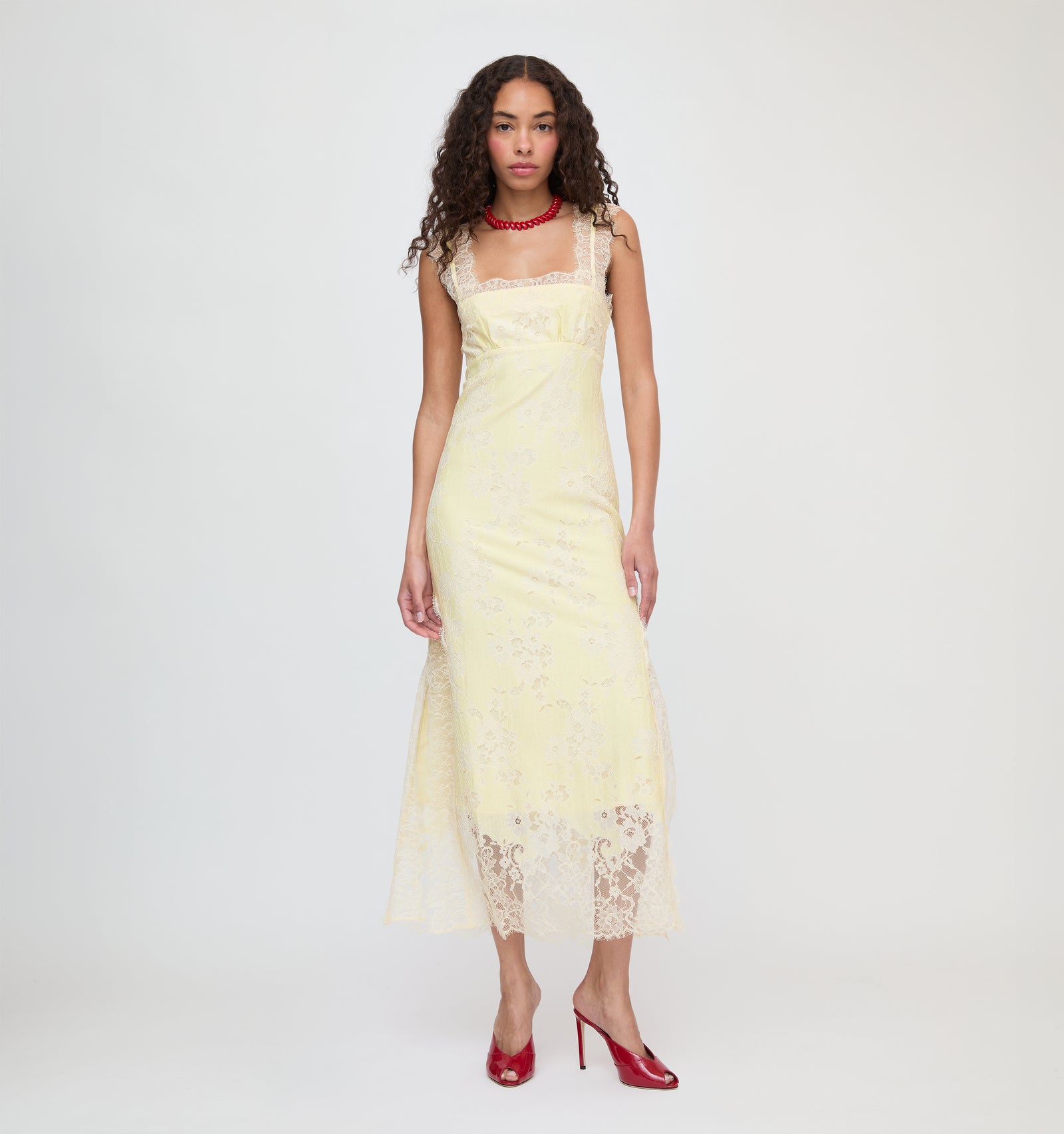 The Alba Dress | Yellow Trailing Lace / L | Hill House Home The Alba Dress | Yellow Trailing Lace / L | Hill House Home