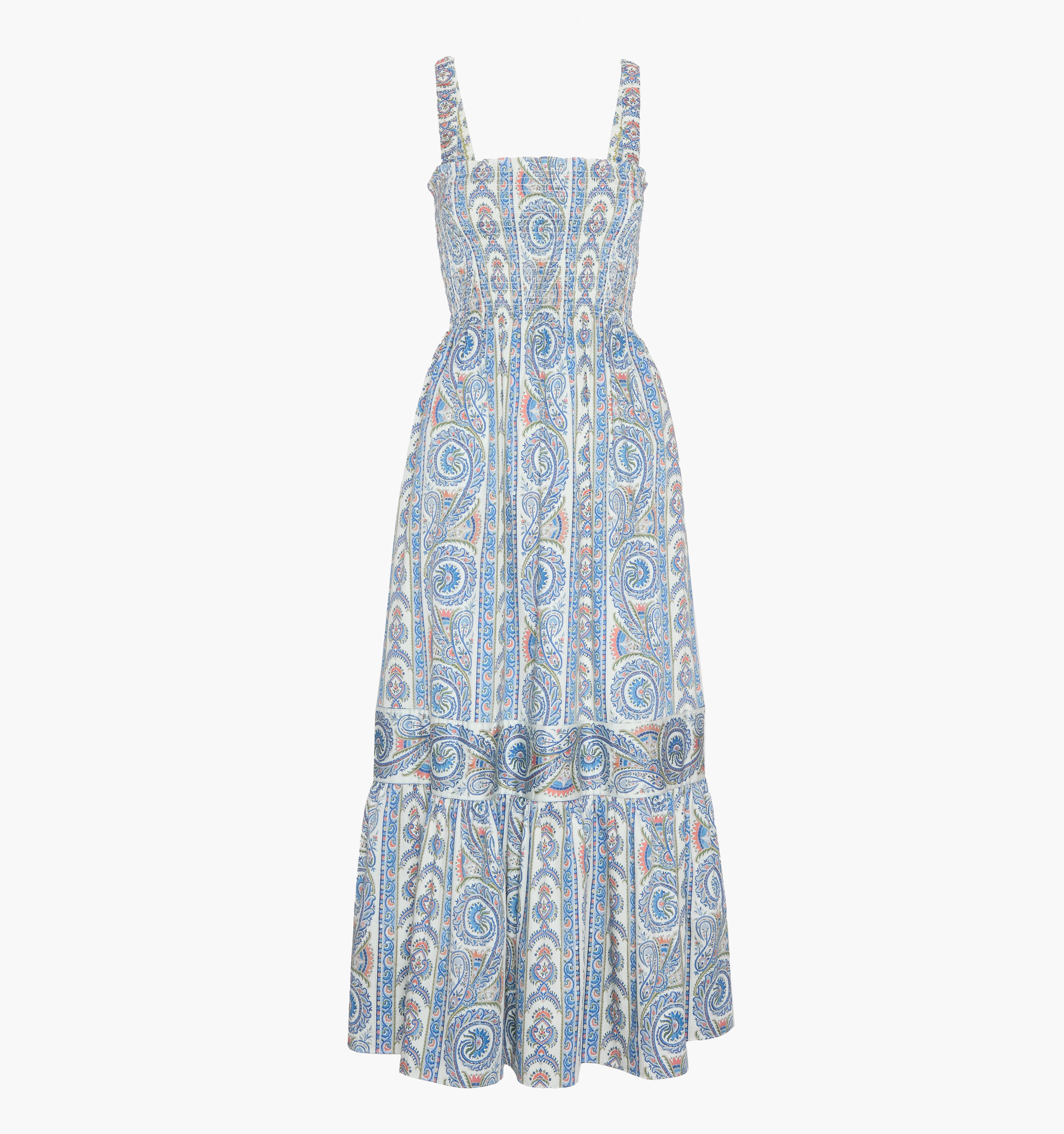 The Anjuli Nap Dress - Blue Corsica Paisley
