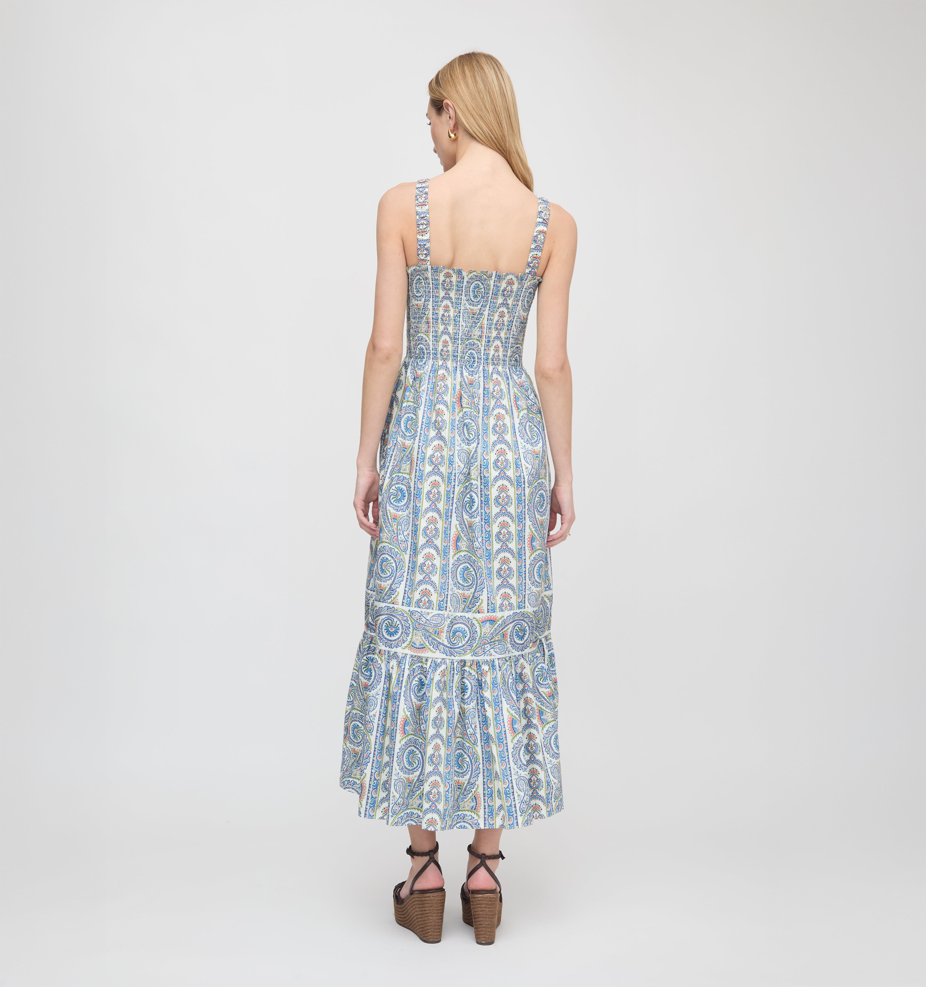 The Anjuli Nap Dress - Blue Corsica Paisley