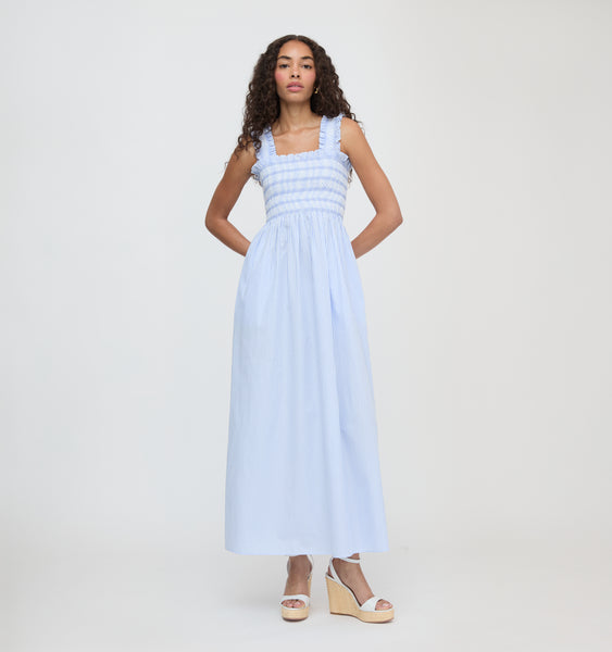 Hill House Home Women's The Ashlyn Nap Dress - Blue White Stripe