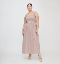 The Ashlyn Nap Dress - Cognac Gingham – Hill House Home