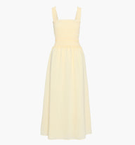 The Azalea Maxi Nap Dress - Butter Yellow Tonal Seersucker – Hill