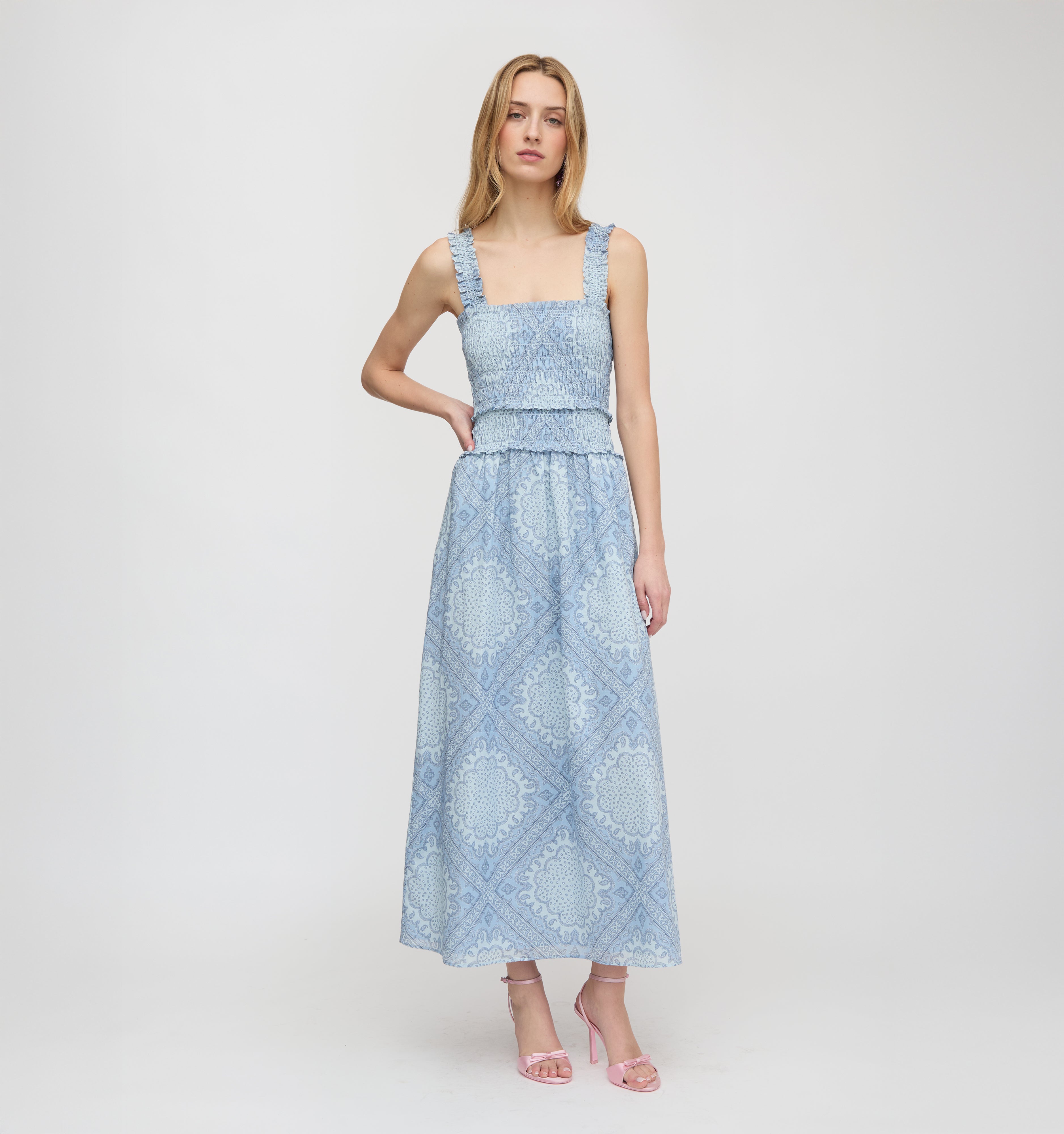 【即完売品】 house on the hill 80cm rompers The Azalea Maxi Nap Dress - Coral Corsica Paisley – Hill House Home