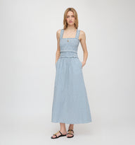 The Azalea Maxi Nap Dress - Lagoon Gingham – Hill House Home