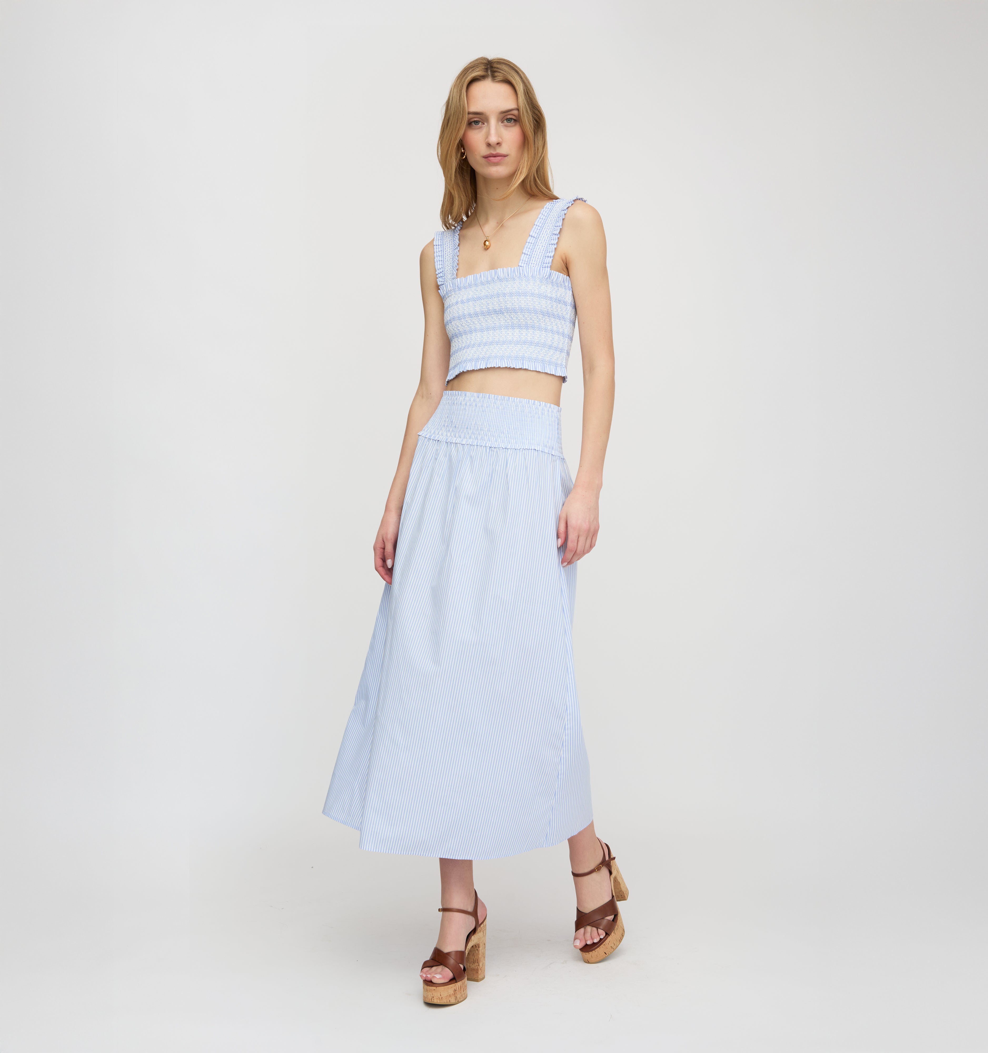 The Azalea Nap Top - Blue Stripe – Hill House Home