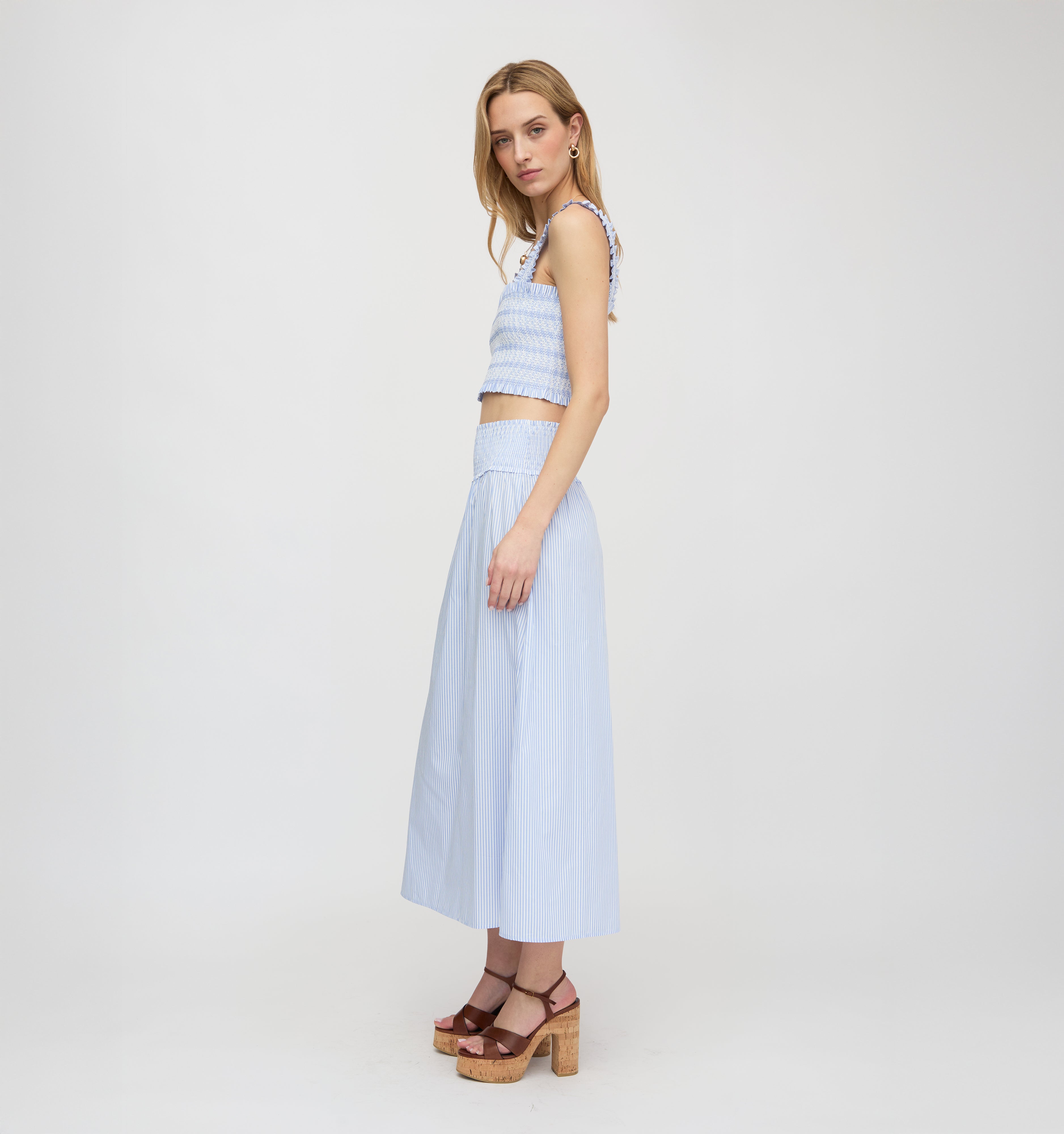 The Azalea Nap Top - Blue/White Stripe – Hill House Home