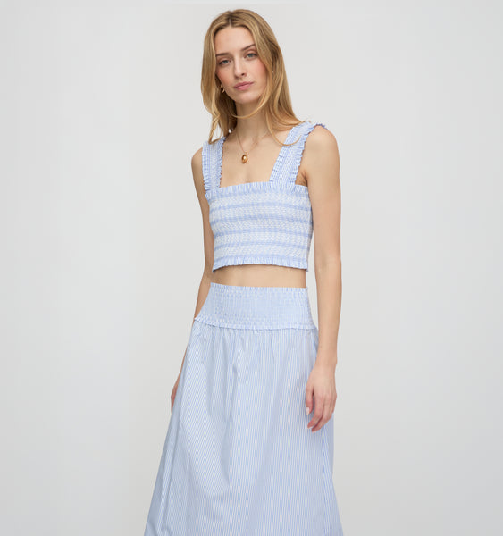 The Azalea Nap Top - Blue/White Stripe – Hill House Home