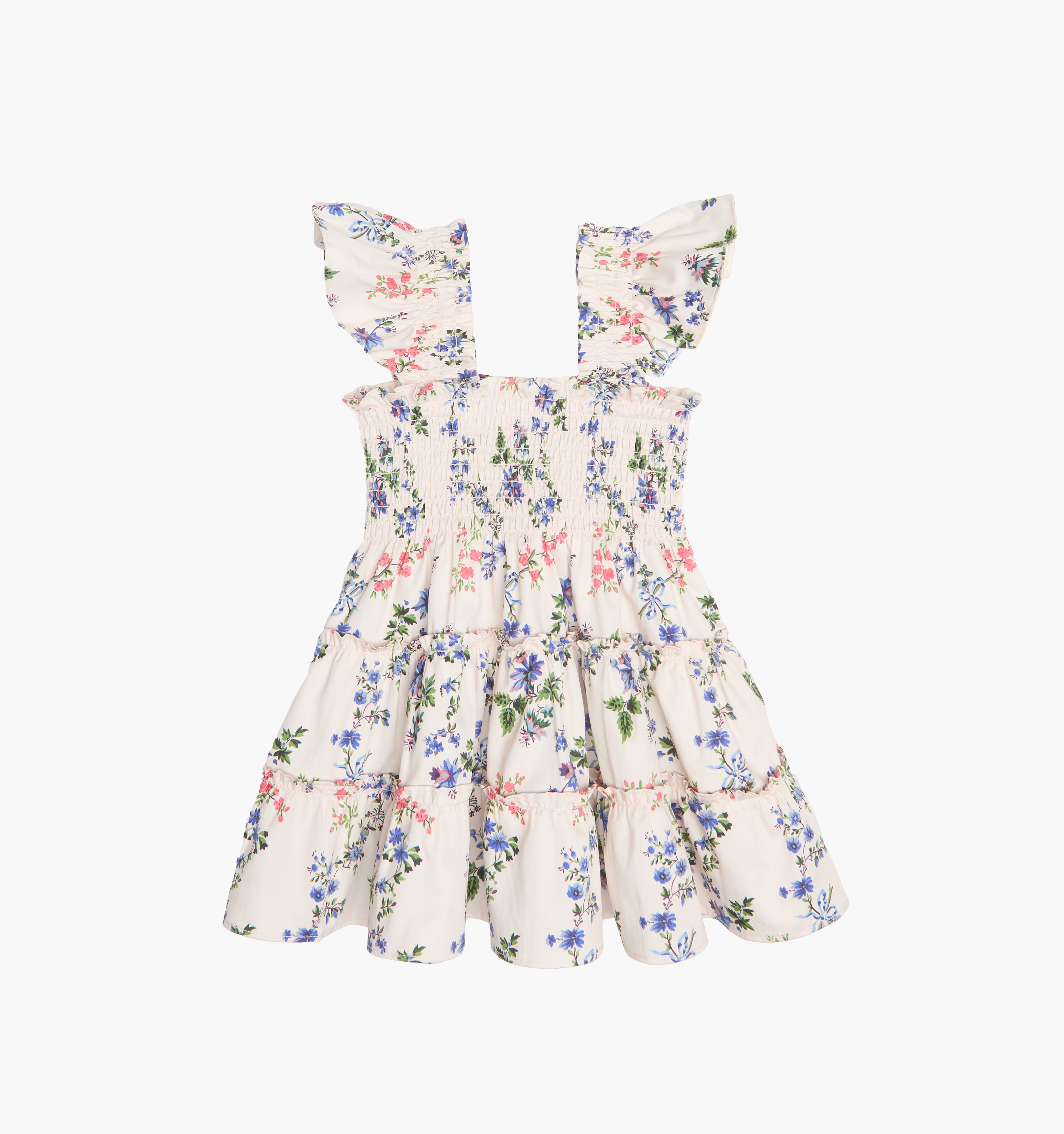 The Tiny Ellie Nap Dress - Pink Scallop Bow Chintz