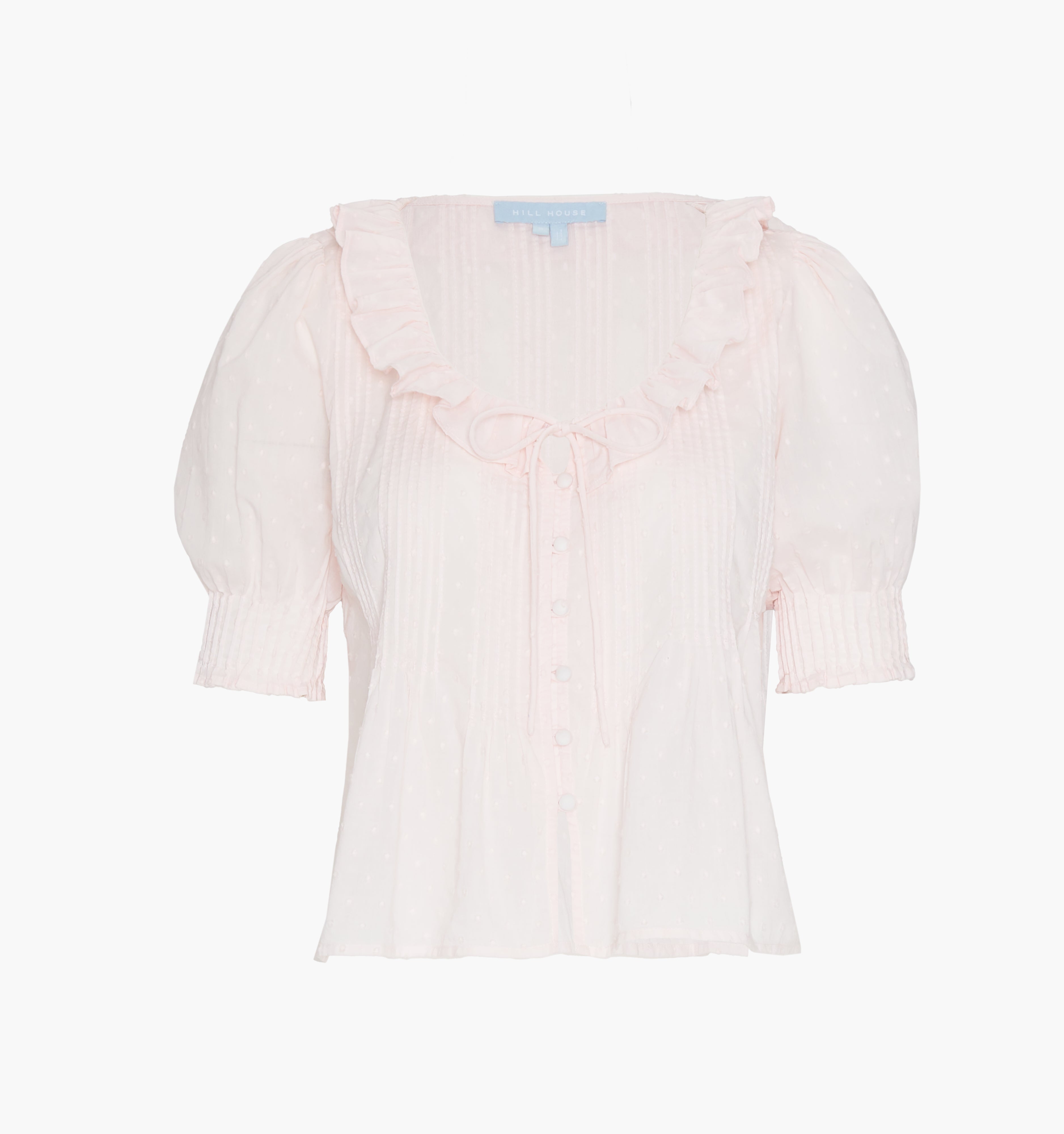 The Camri Top - Powder Pink Swiss Dot – Hill House Home