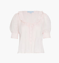 The Camri Top - Powder Pink Swiss Dot – Hill House Home