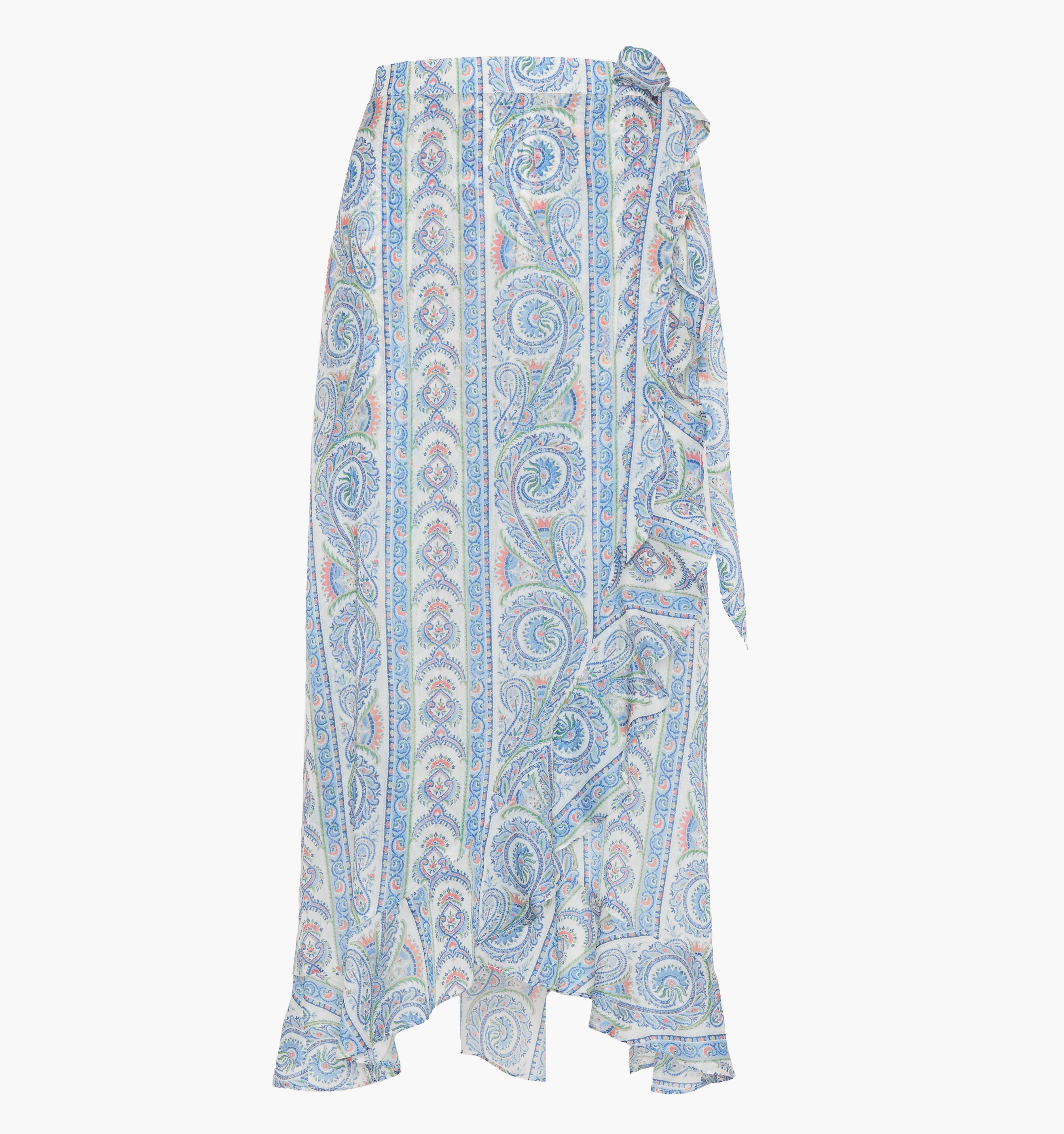 The Carlyle Skirt - Blue Corsica Paisley