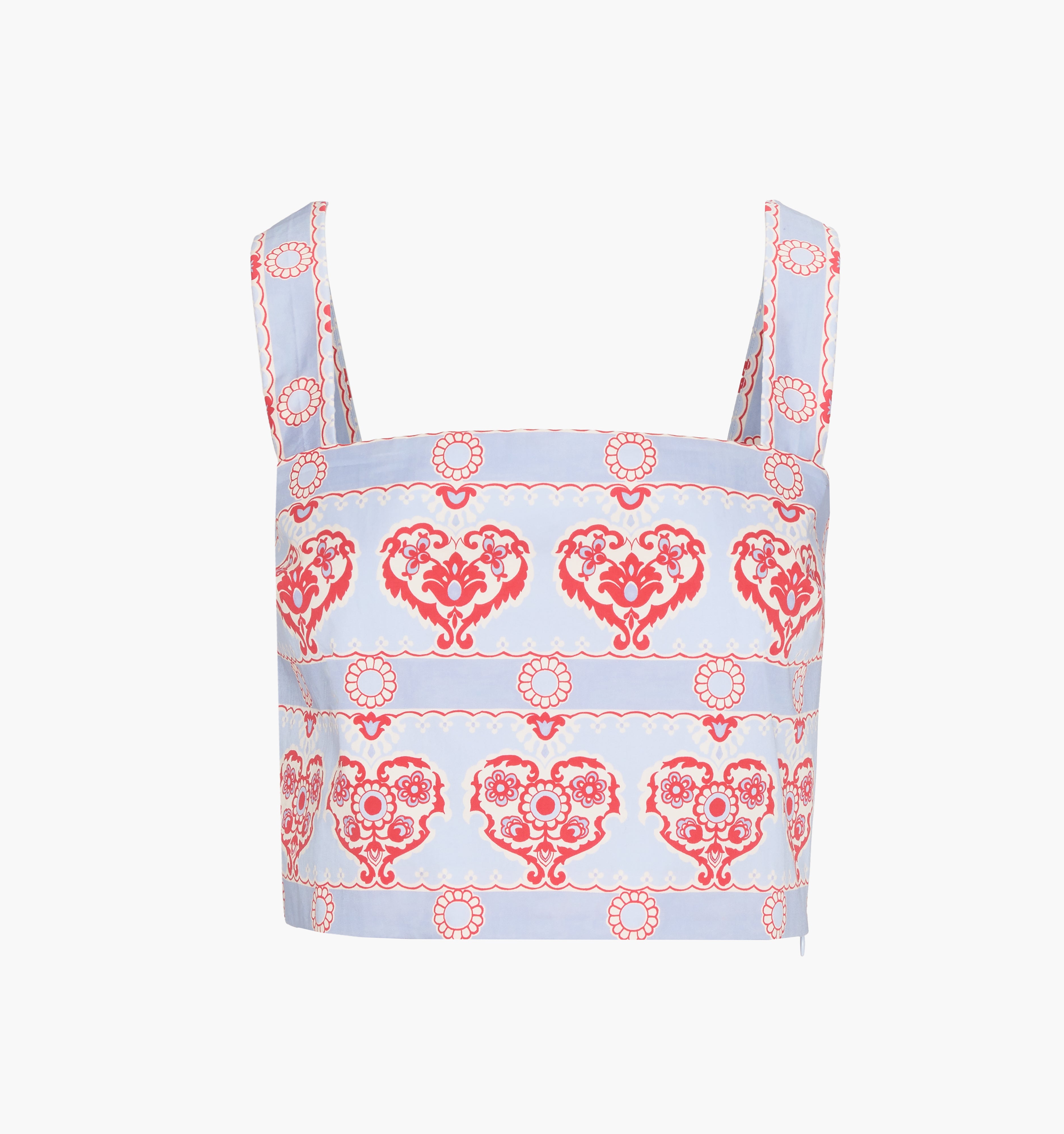 The Clara Crop Top - Poppy Damask Stripe – Hill House Home