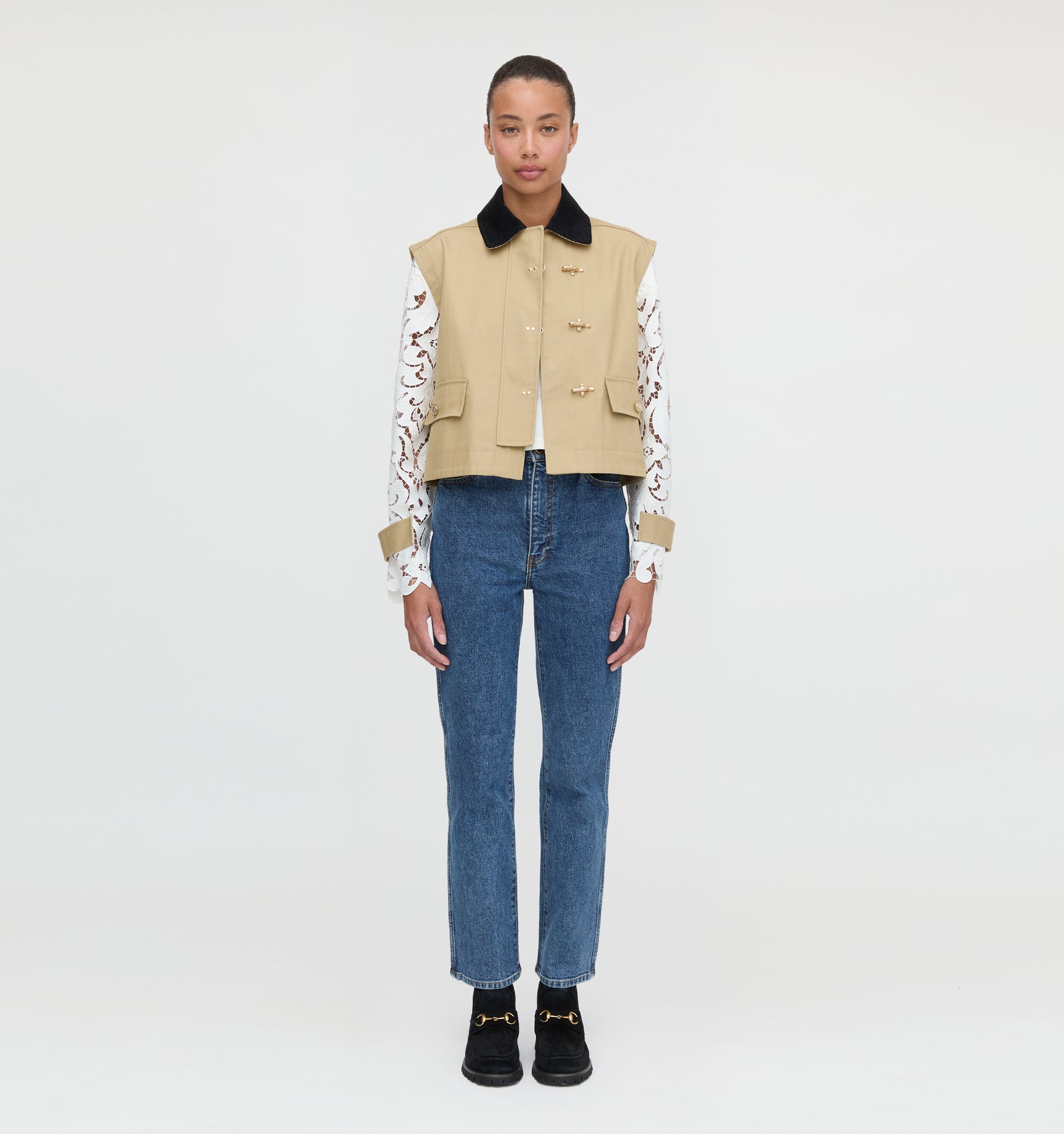 The Clarisse Jacket in Khaki Canvas