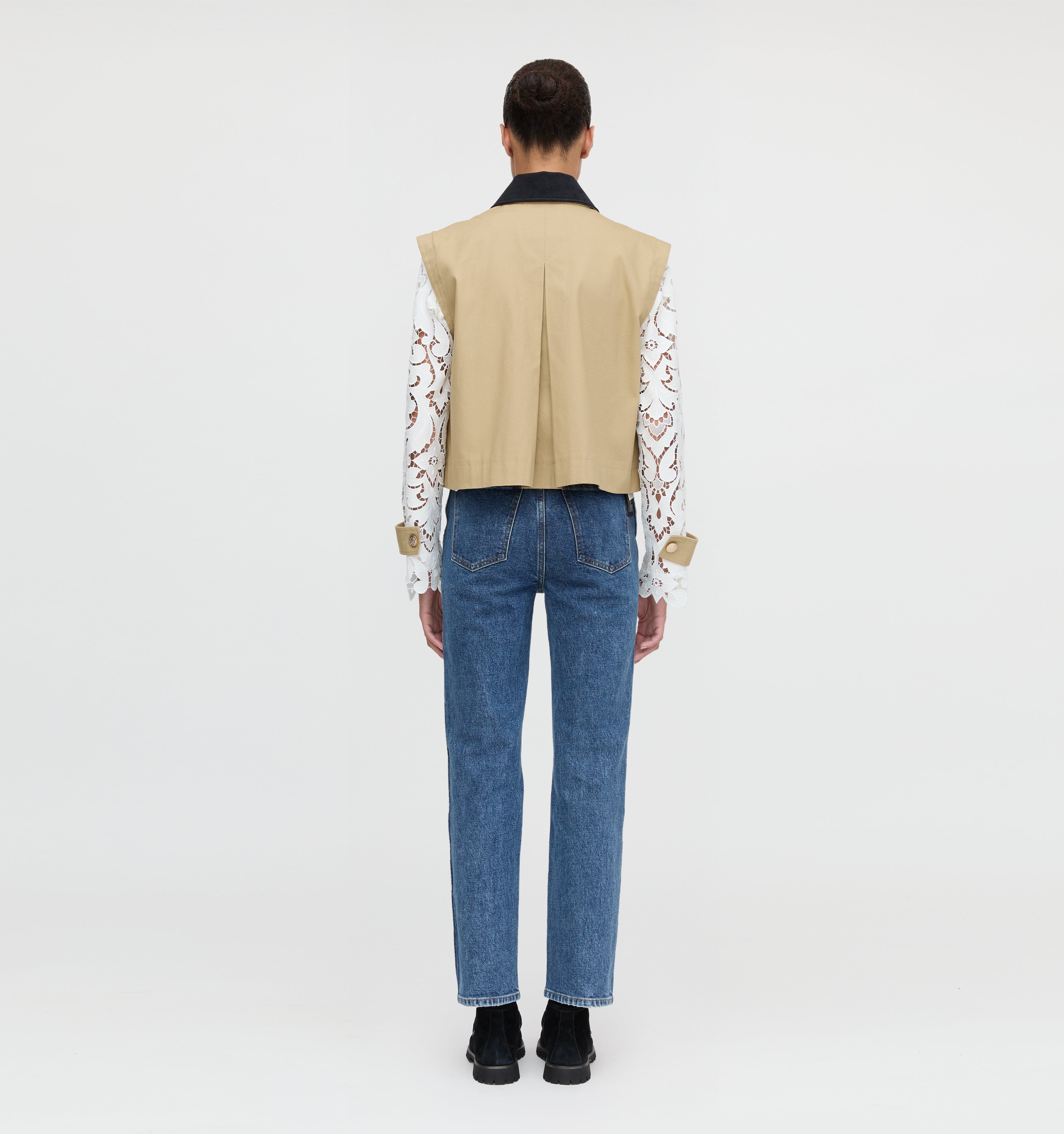 The Clarisse Jacket in Khaki Canvas color: Khaki Canvas