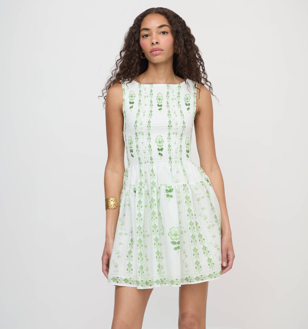 cosima mini nap dress Hill House Home Women's The - Green - Size XXL Autumn Floral Dress - friendly!) bodice and a For-ads-2 Print:Kaia