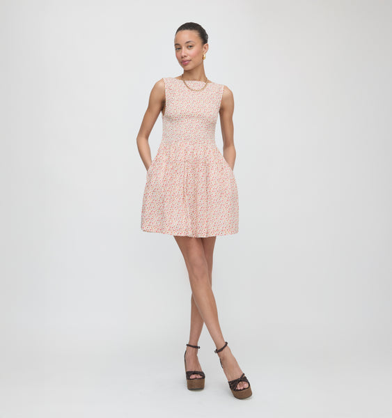cosima mini nap dress The Cosima Mini Nap Dress | Ivory Geo Ditsy / XL