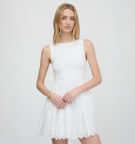 The Cosima Mini Nap Dress - White Trellis Broderie – Hill House Home