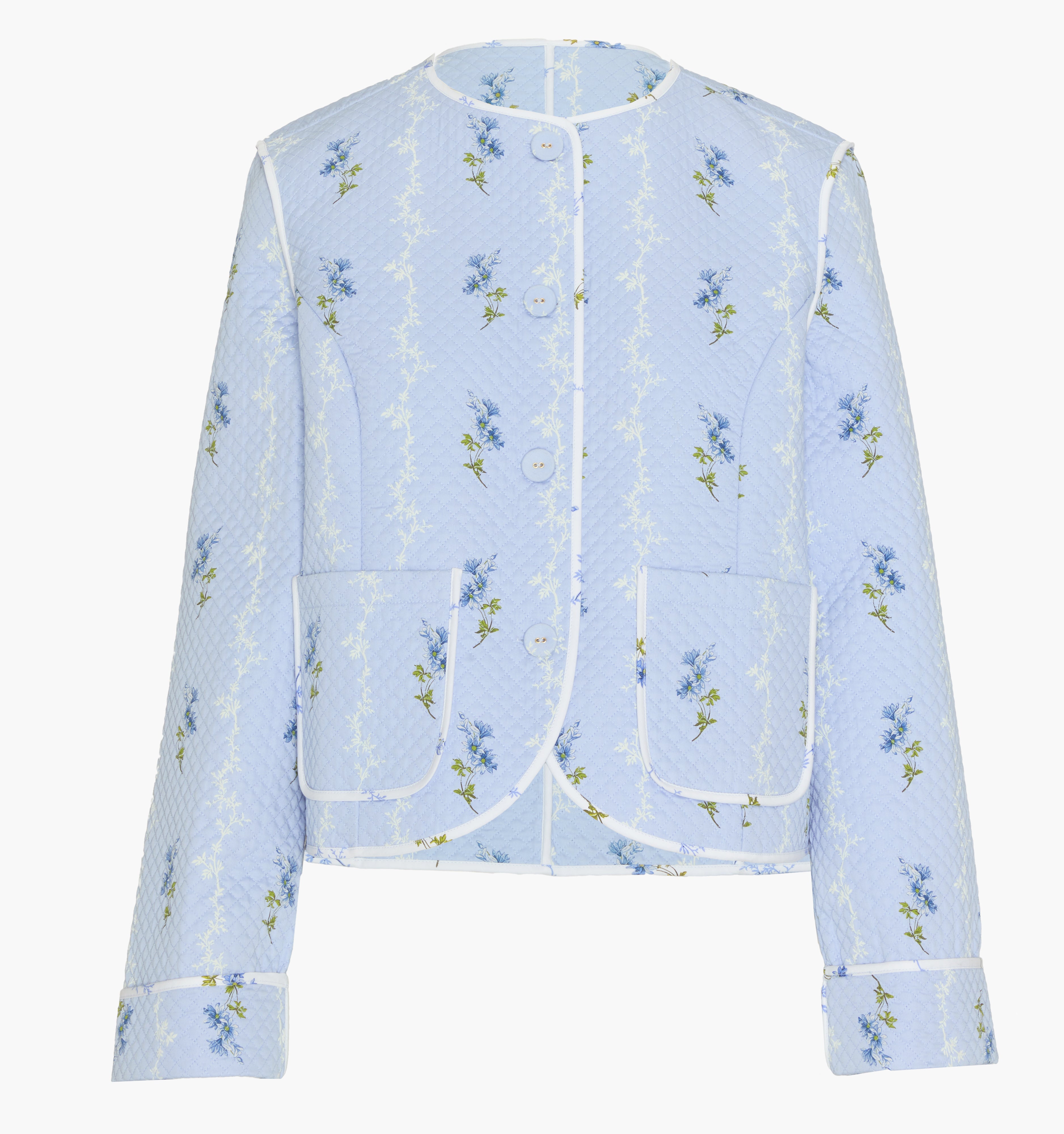 The Cropped Rowan Jacket - Bluebell Waltz