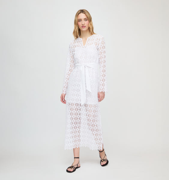The Darinka Dress - White Medallion Lace – Hill House Home