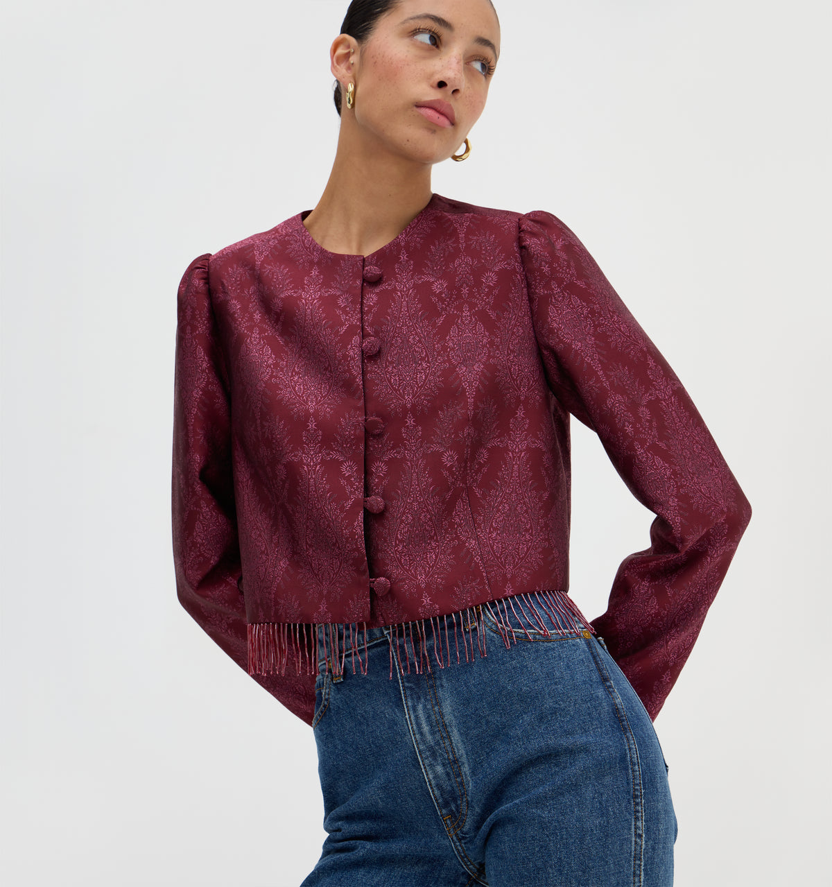 The Doyers Jacket - Plum Damask