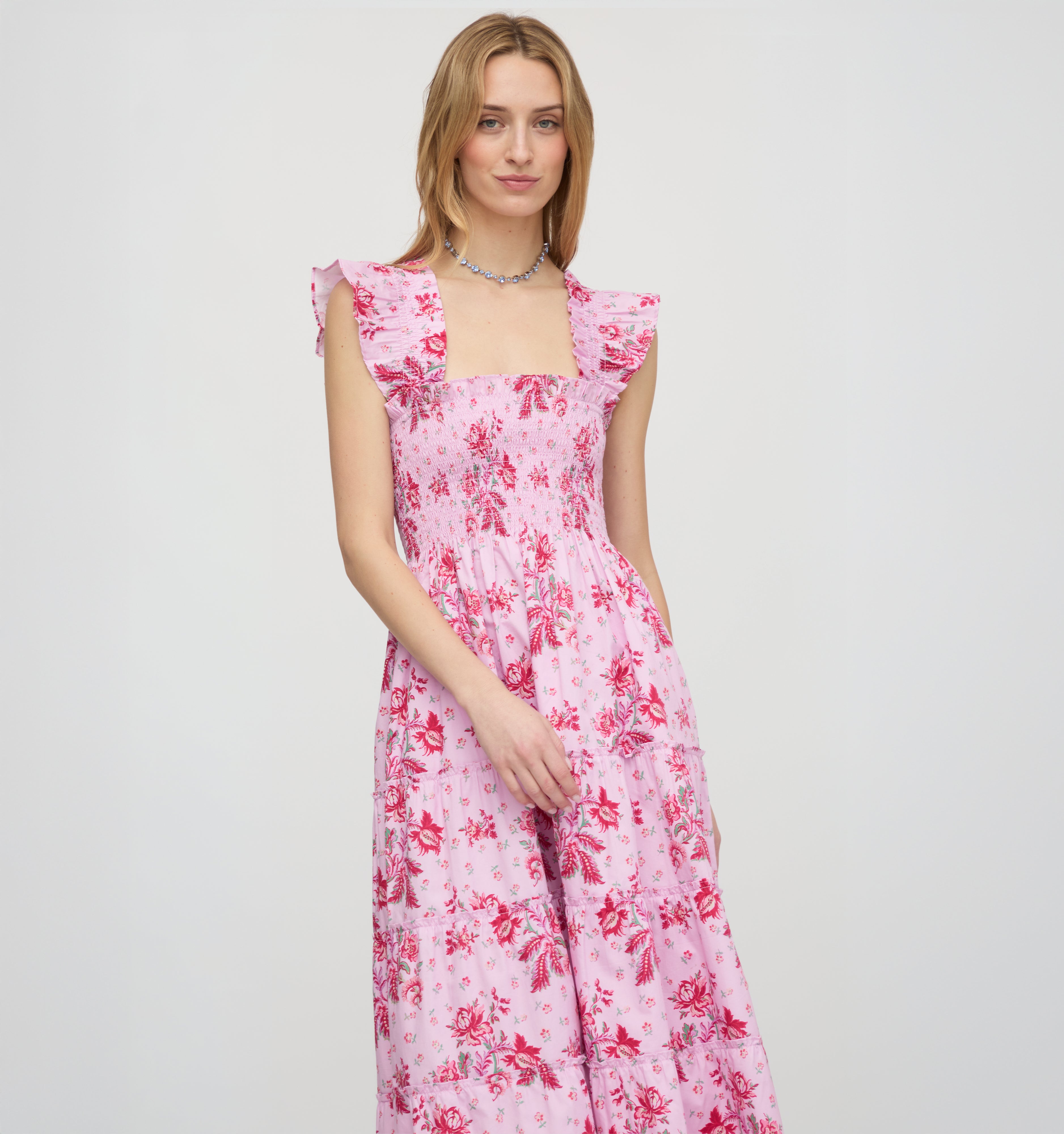 The Ellie Nap Dress - Blue Vine Stripe – Hill House Home