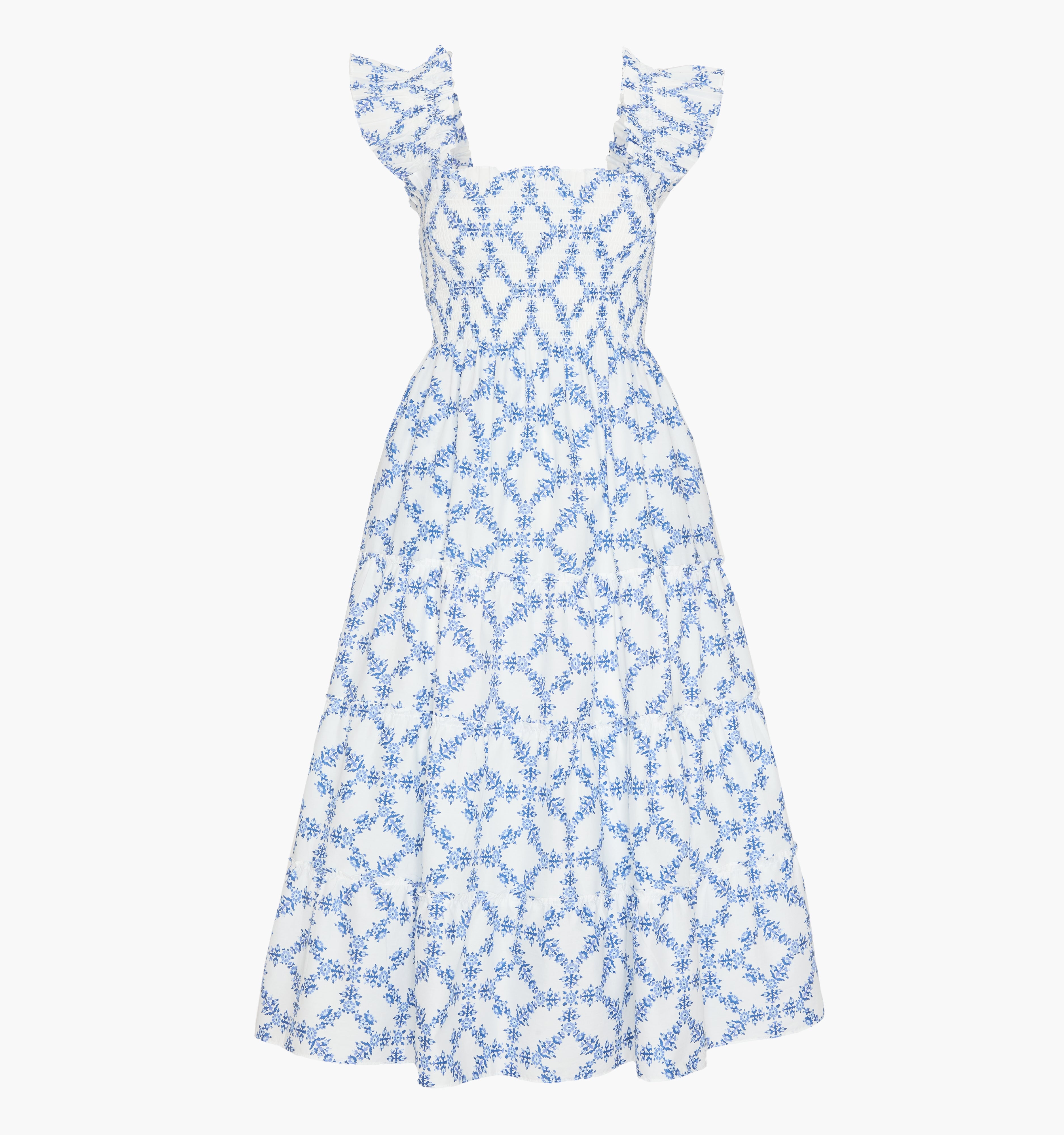 The Ellie Nap Dress - Blue Marigold Block