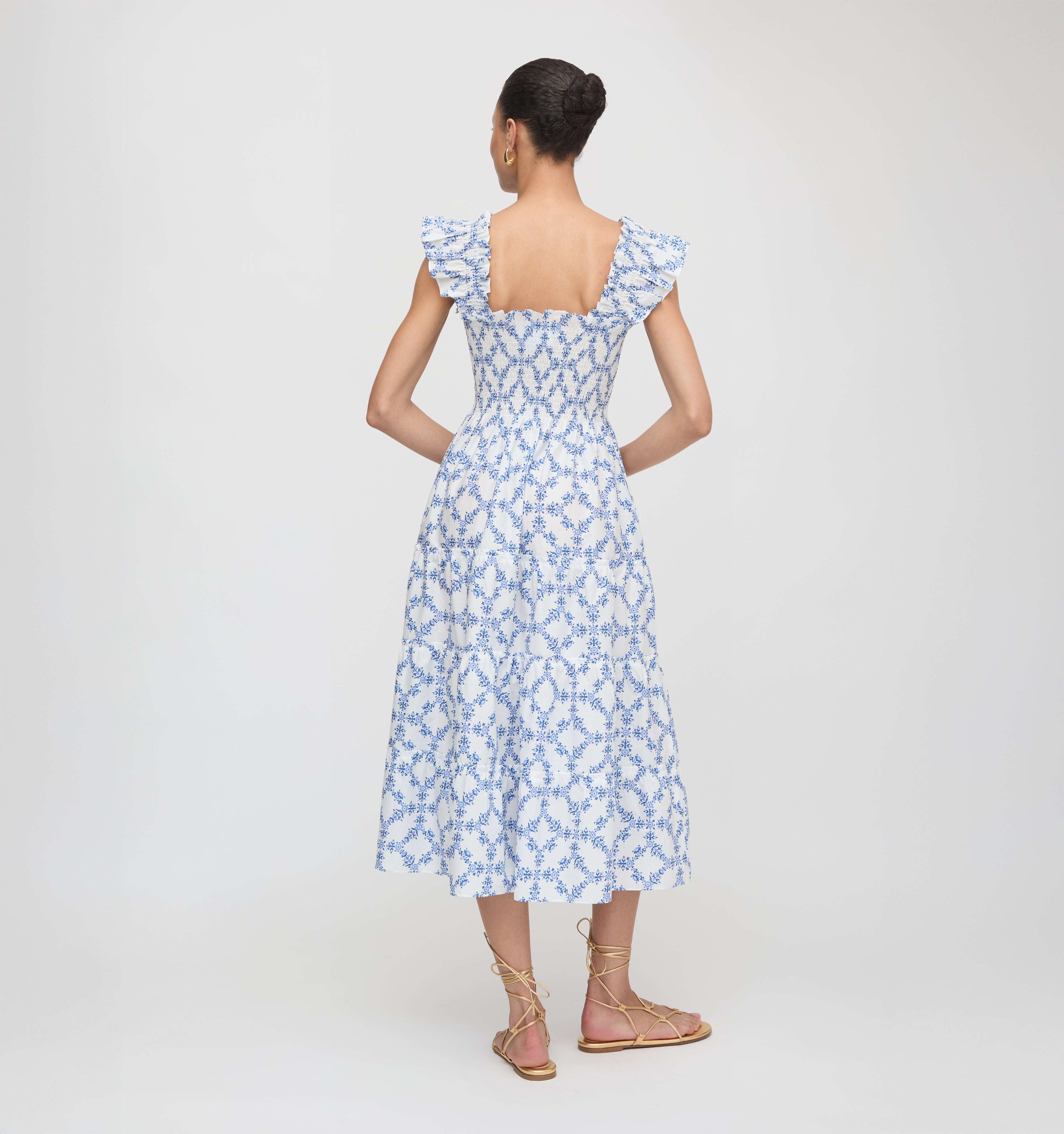 The Ellie Nap Dress - Blue Marigold Block