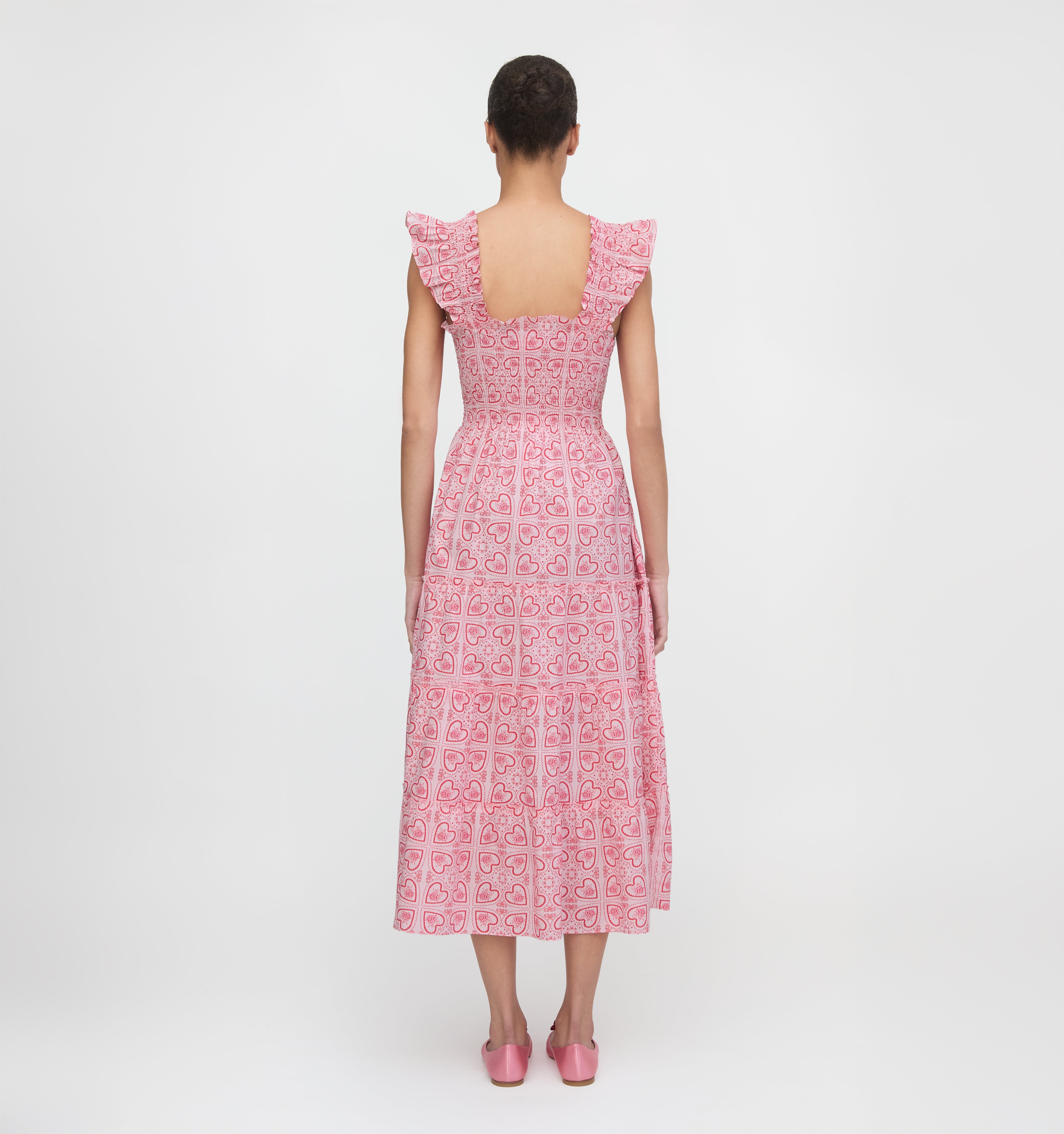 The Ellie Nap Dress - Red Patchwork Doily Heart