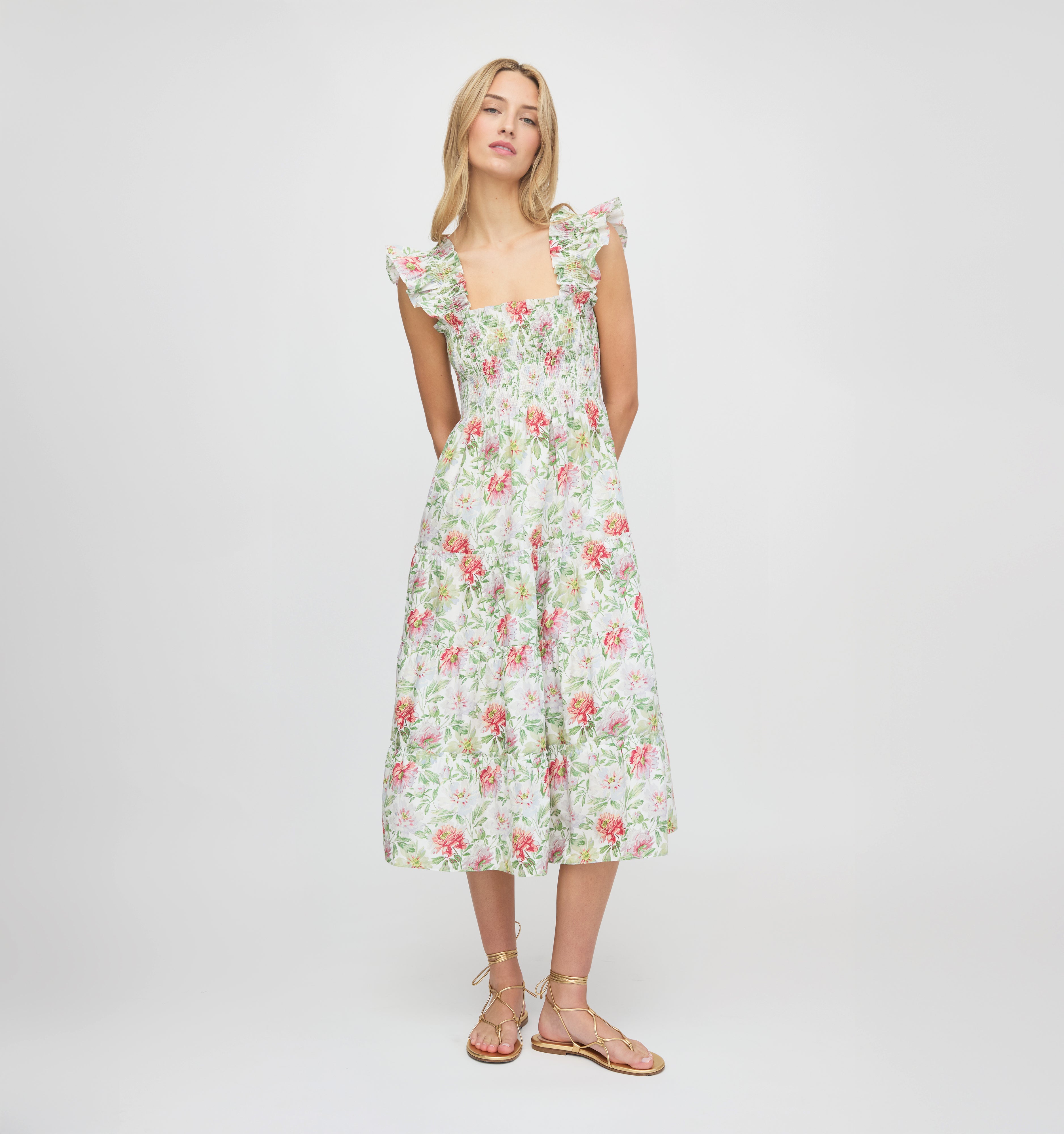 The Ellie Nap Dress - Peony Chintz – Hill House Home