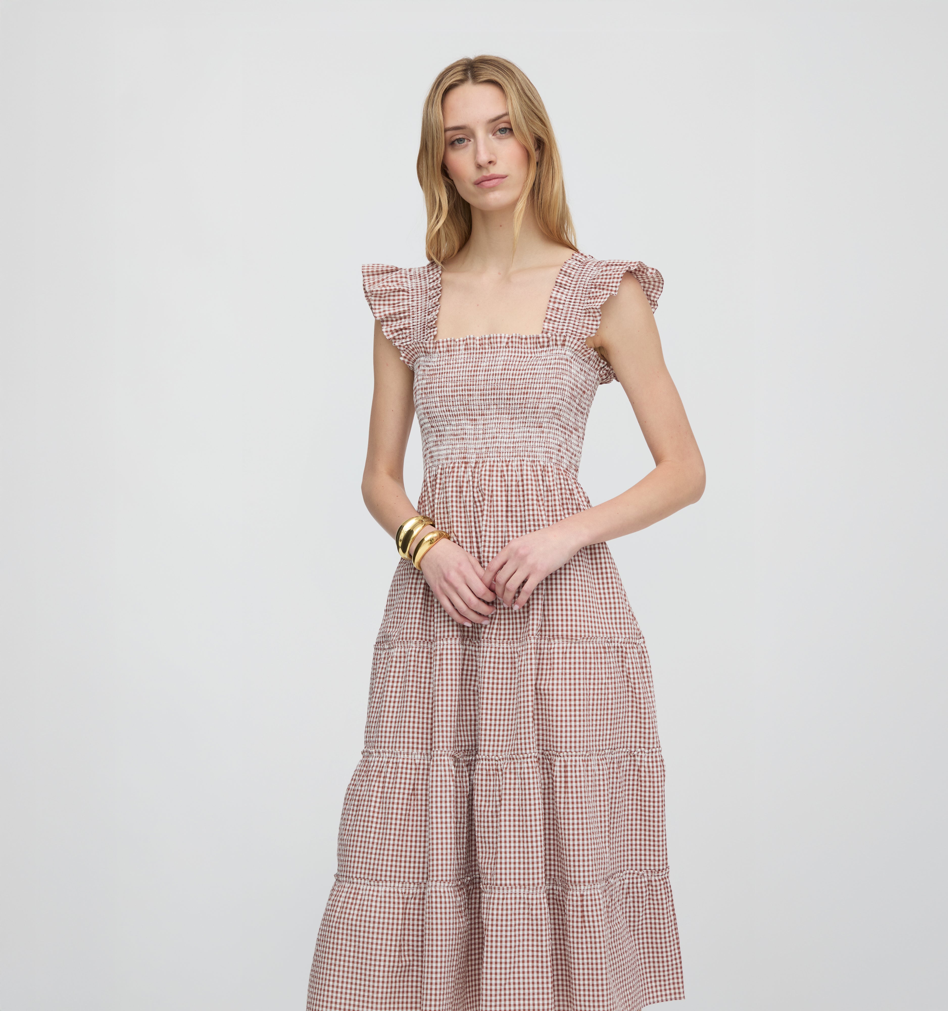 The Ellie Nap Dress - Emerald Trellis – Hill House Home