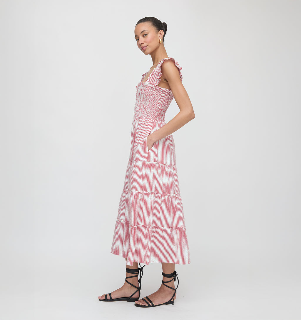 hill house red stripe dress The Ellie Nap Dress | Red Ticking Stripe / XXXXL