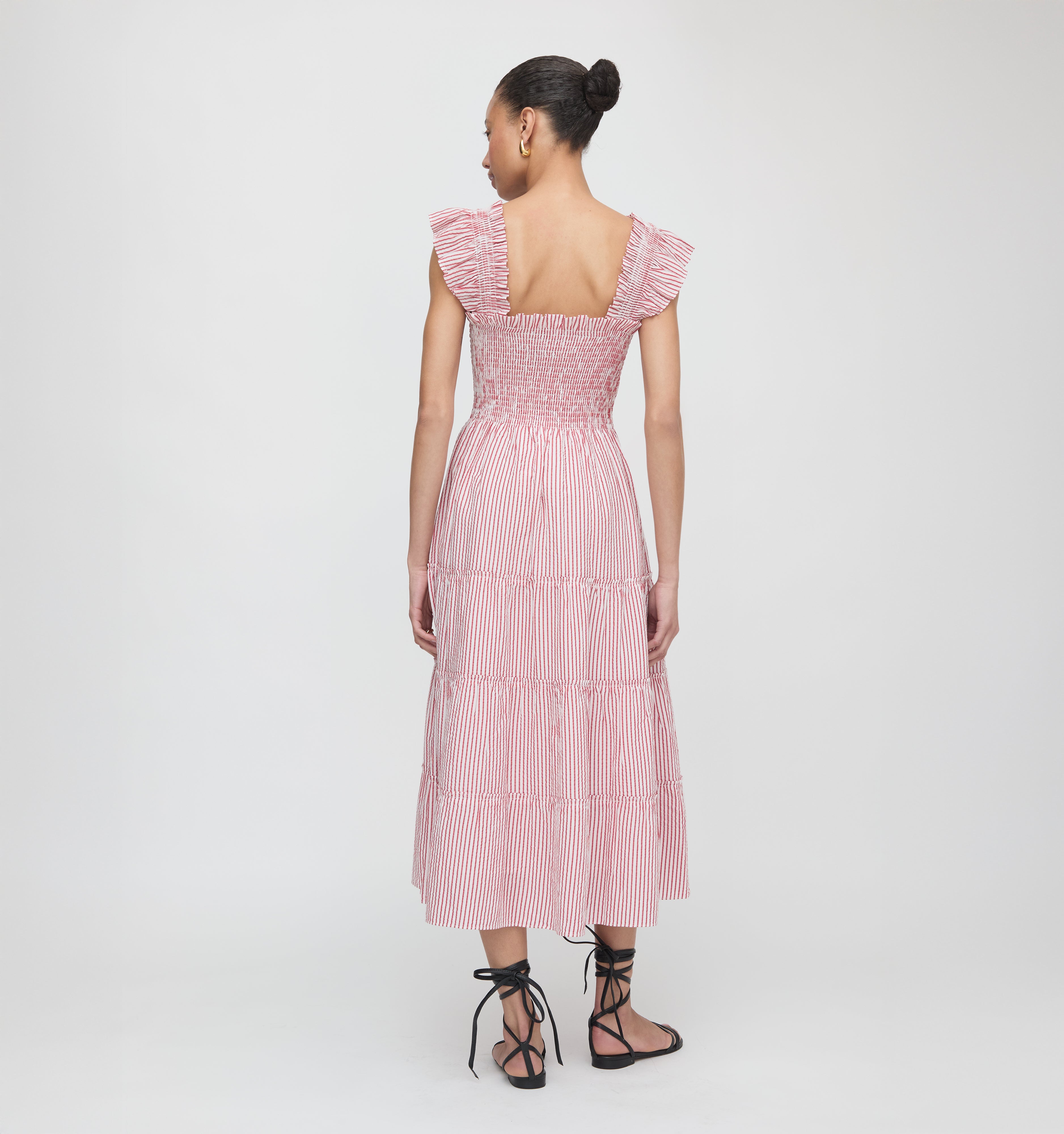 The Ellie Nap Dress - Red Ticking Stripe