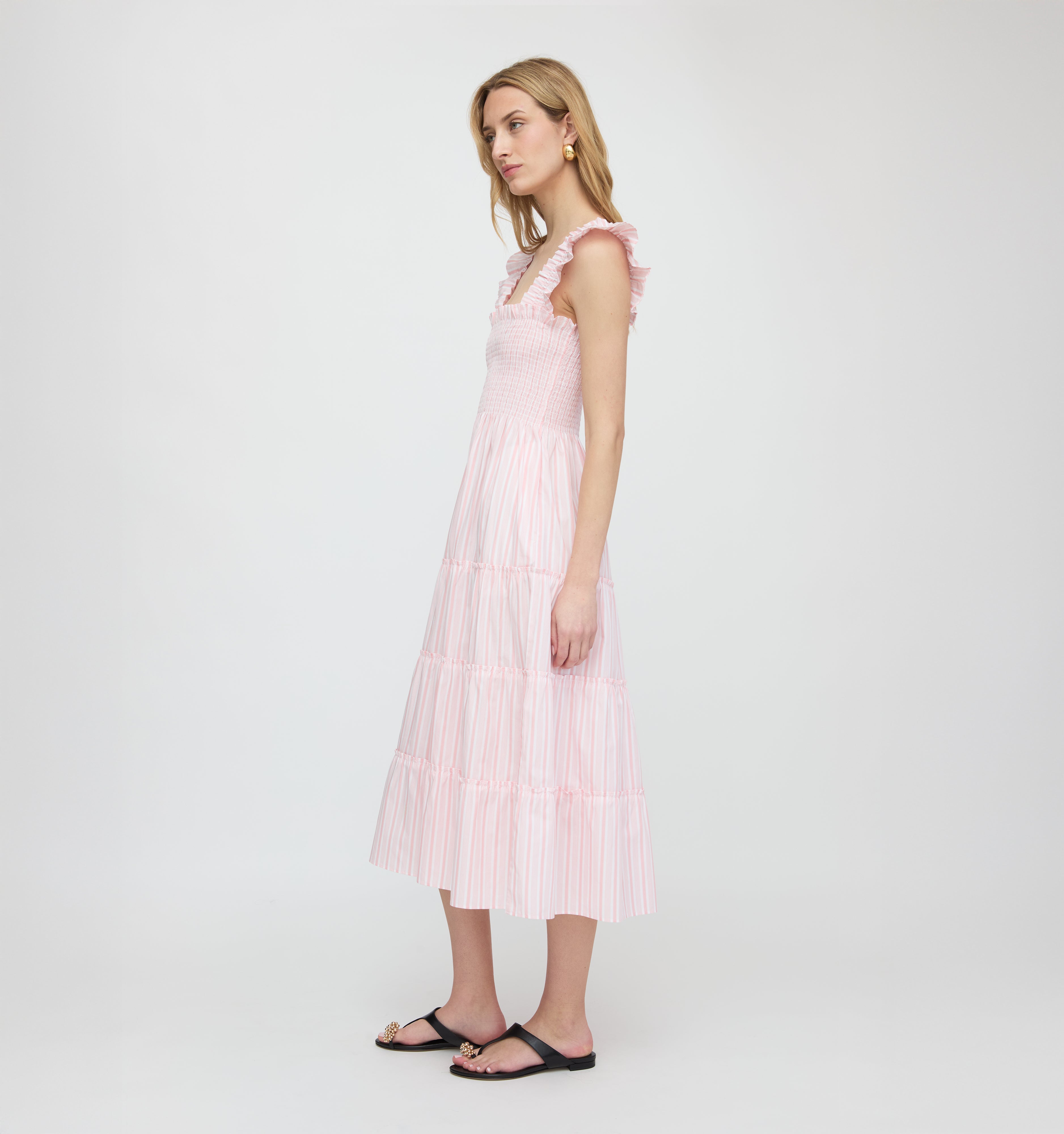 The Ellie Nap Dress - Pink Variegated Stripe – Hill House Home