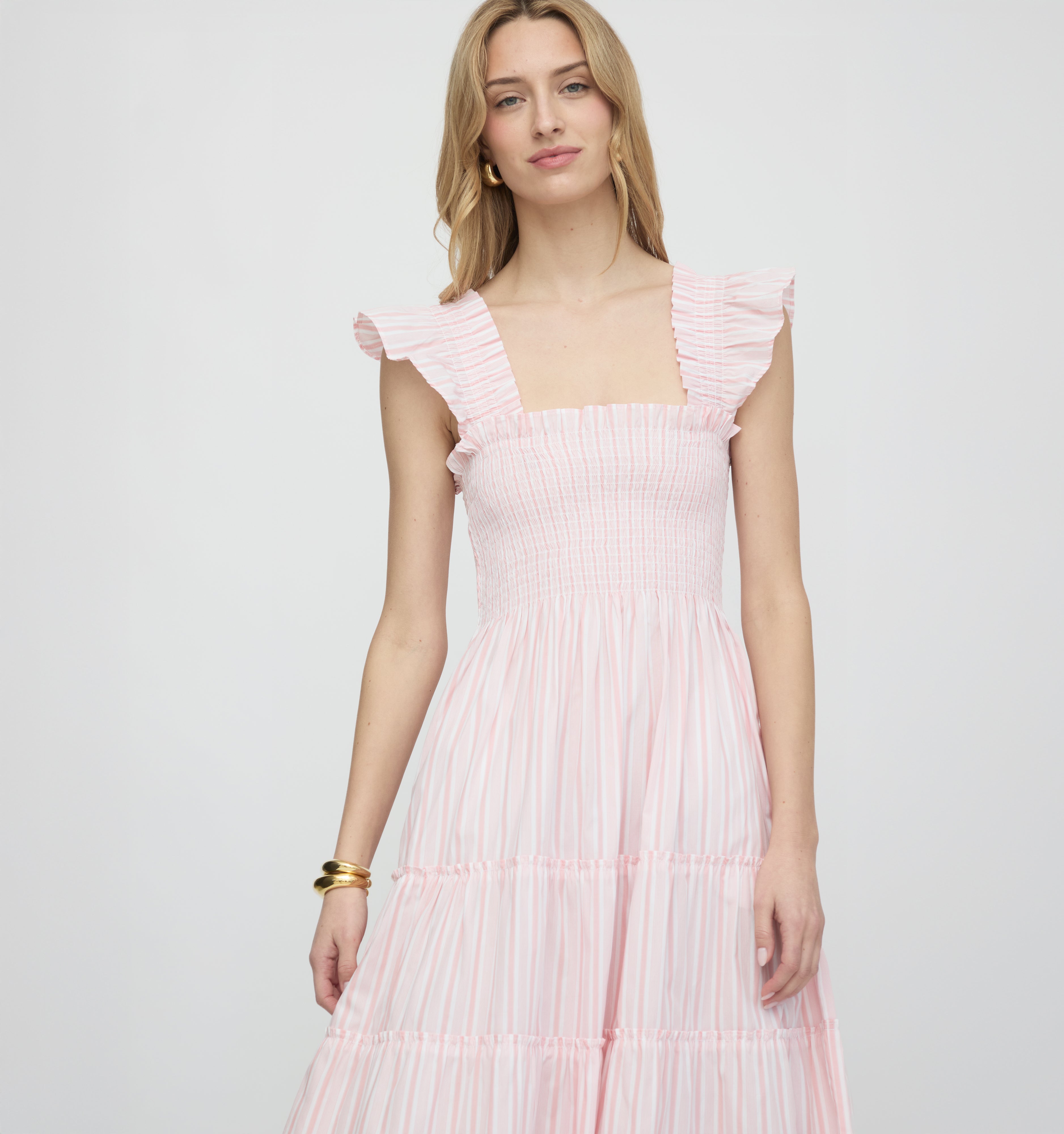 The Ellie Nap Dress - Pink Variegated Stripe – Hill House Home