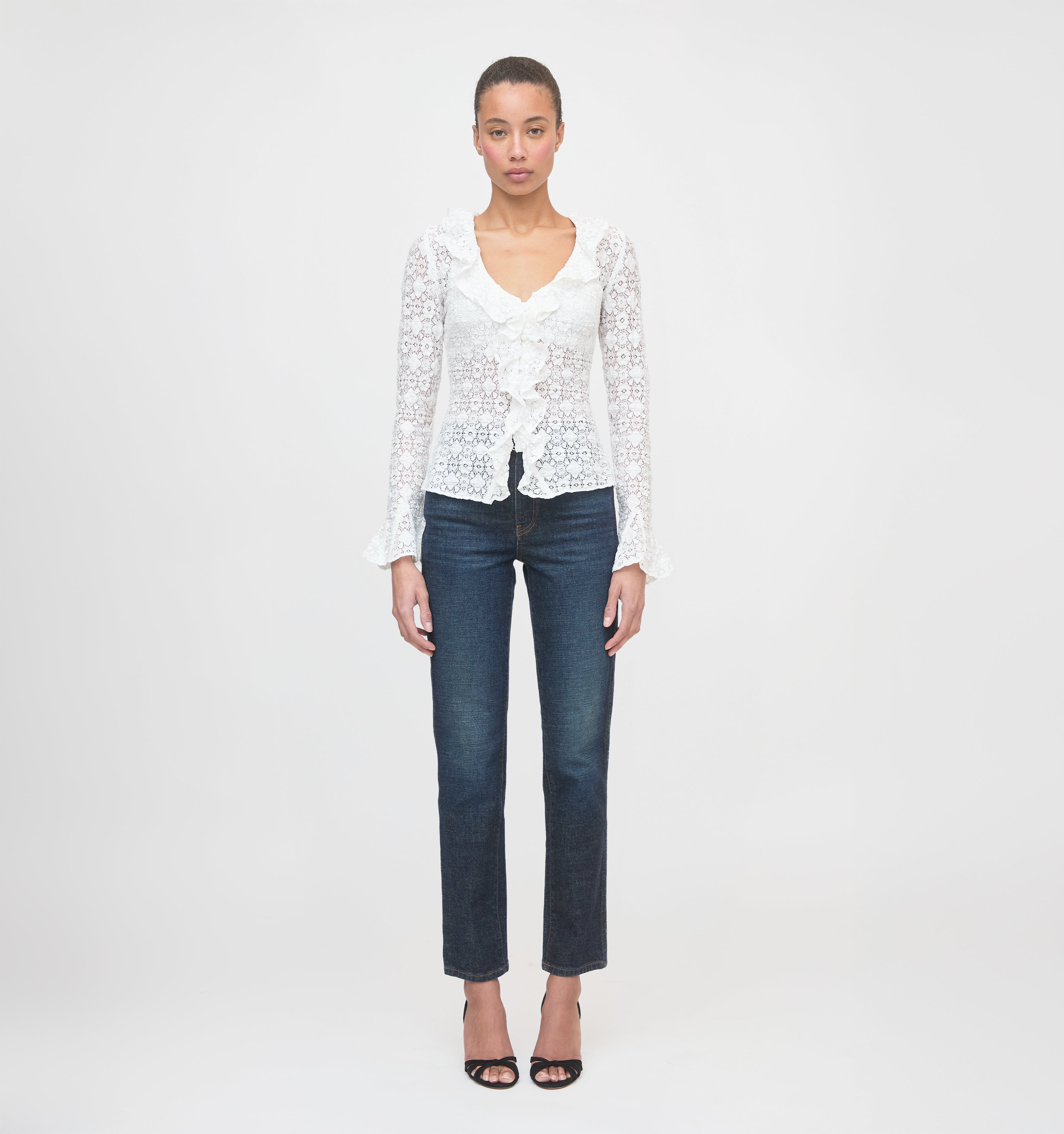 The Gabriella Top - White Lace – Hill House Home